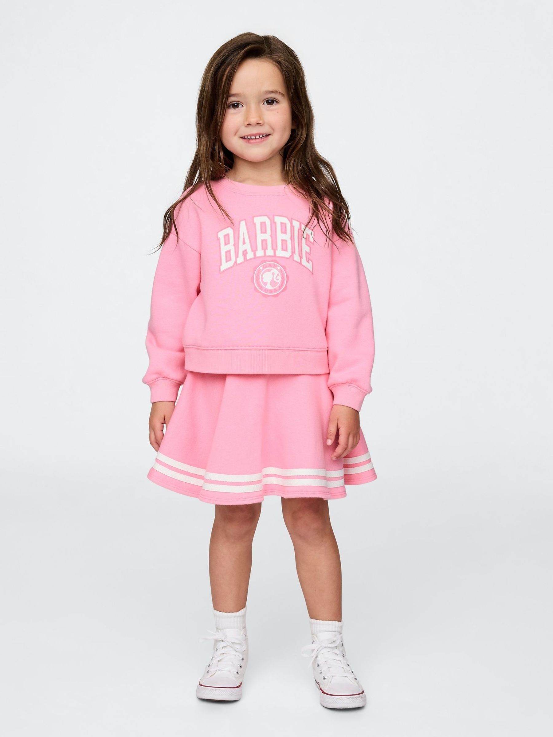Pink Barbie VintageSoft Sweatshirt and Skort Set (6mths-5yrs) (W28676) | £40