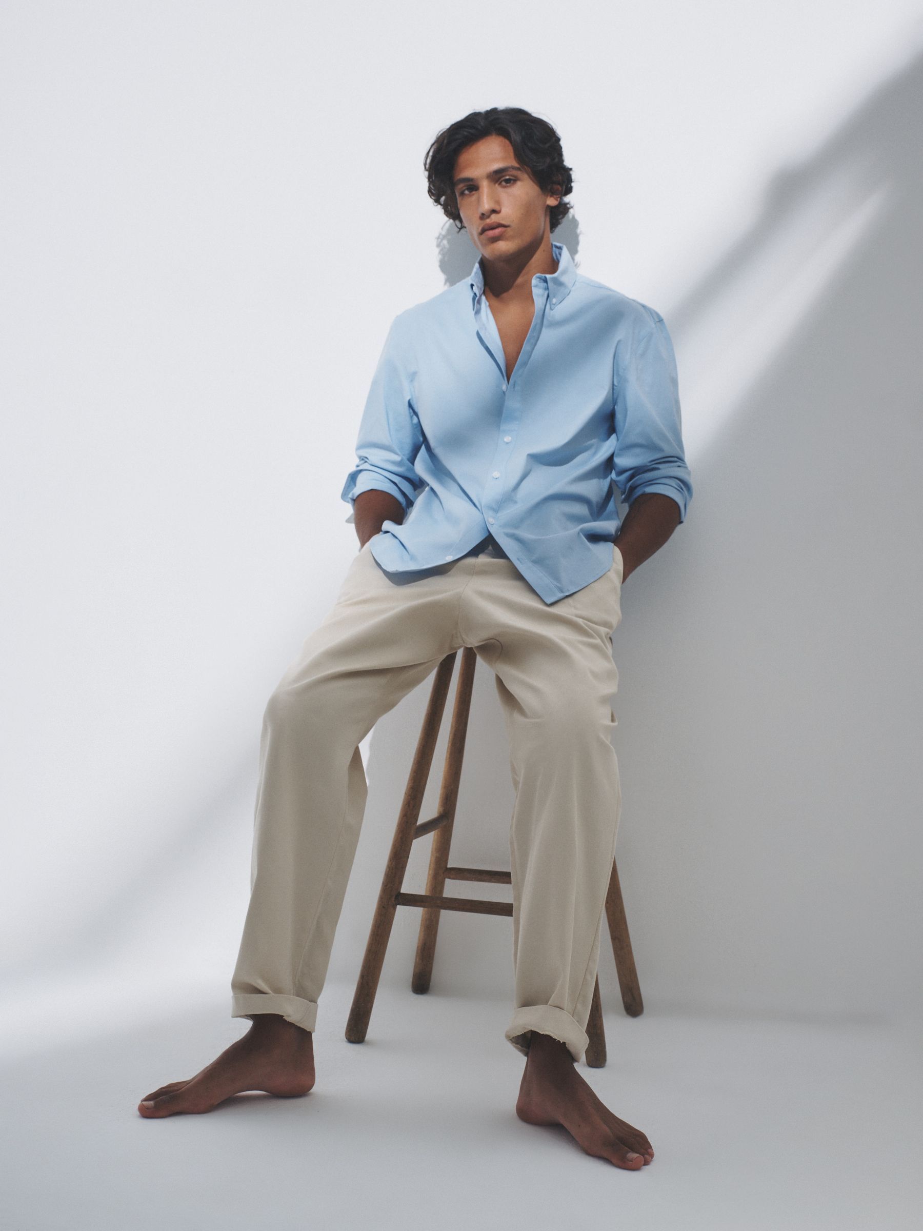 3 Pack Cotton Stretch Oxford Shirts (W28716) | £45