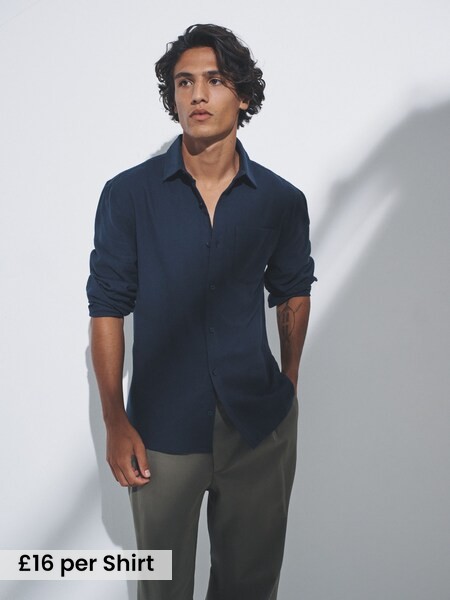 2 Pack Brushed Cotton Flannel Shirts (W28717) | £32