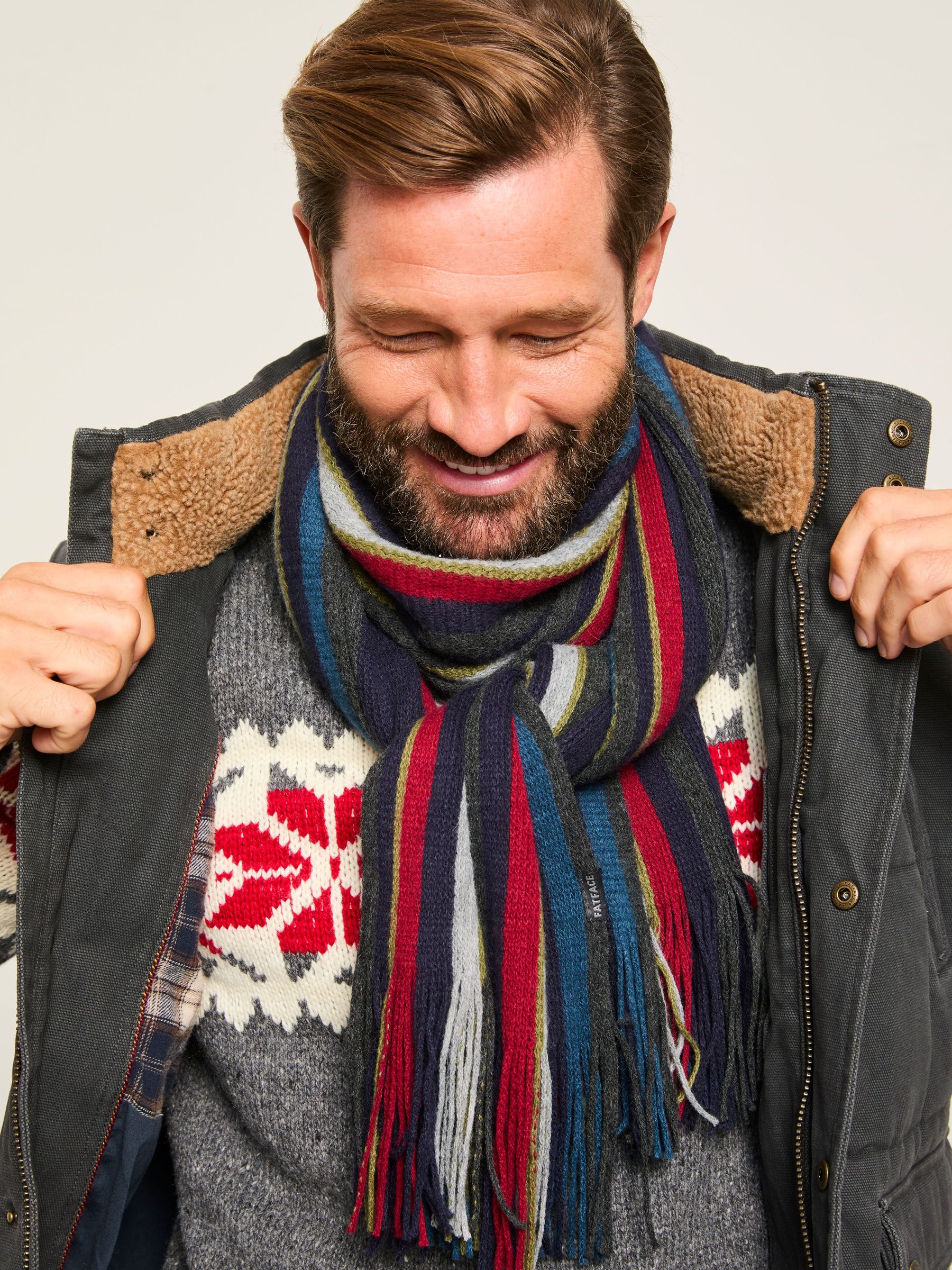 Finn Multi Stripe Scarf (W29017) | £29.50