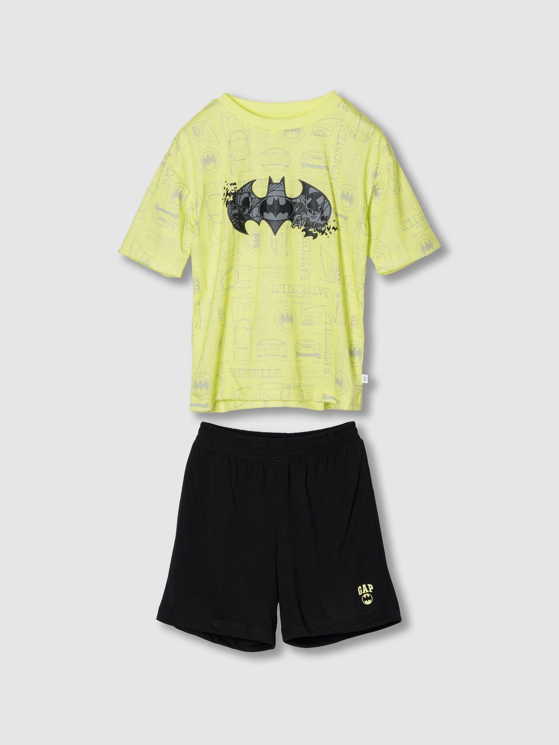 Yellow Batman Recycled Pyjama Short Set (6-13yrs) (W31184) | £35