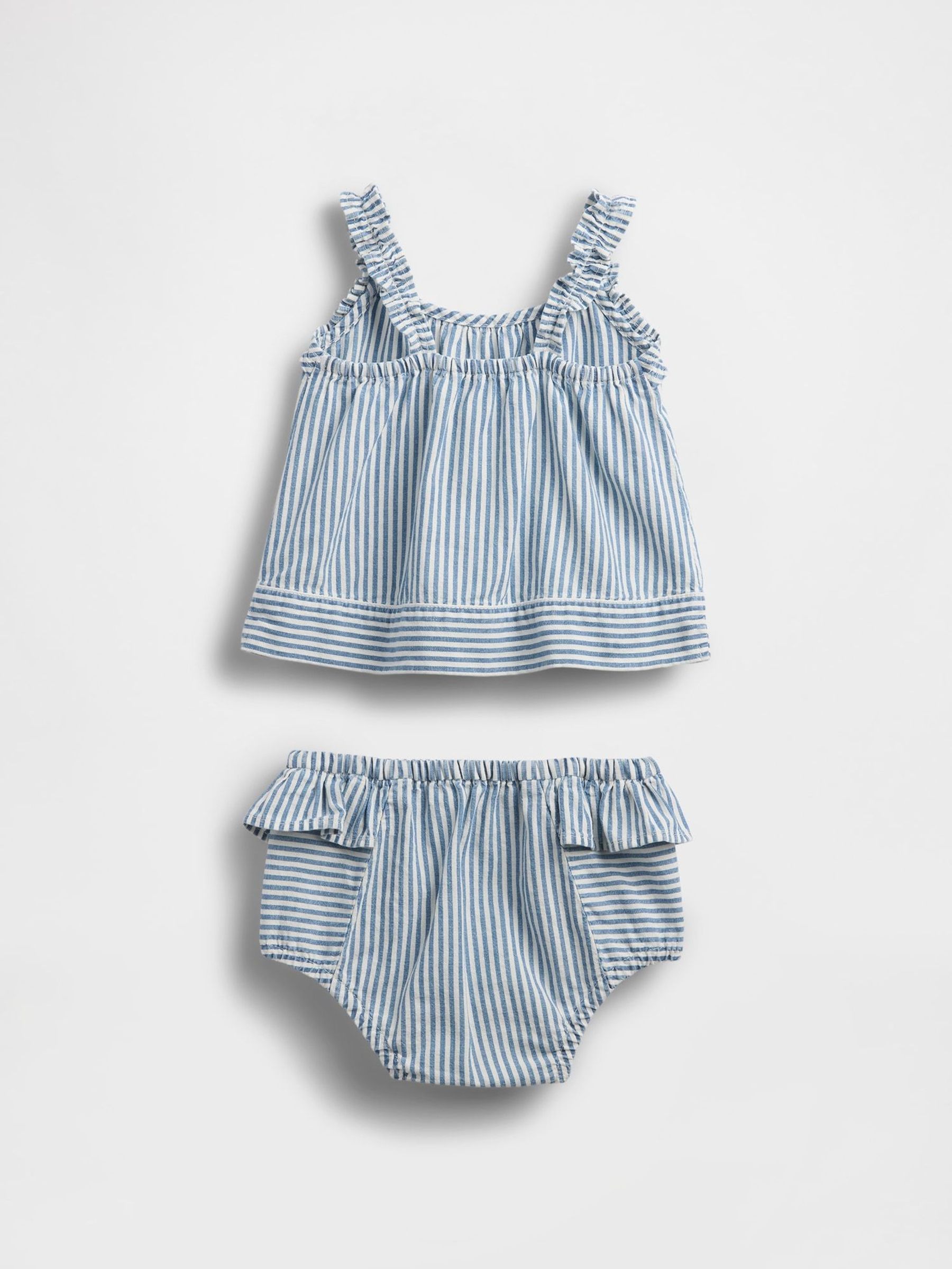 Blue Denim Stripe Outfit Set (Newborn-24mths) (W31253) | £25