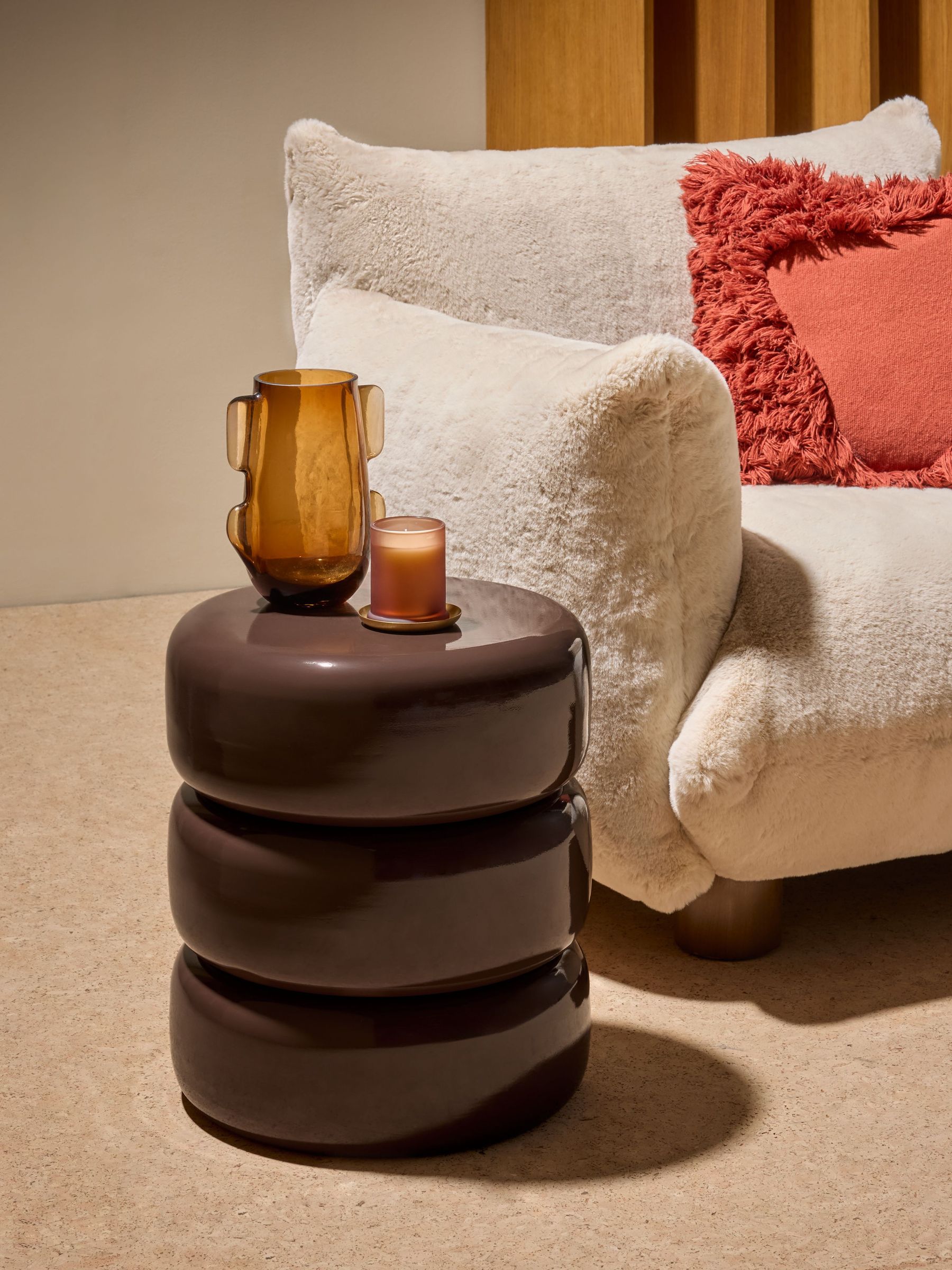 Coen Side Table in Chocolate Brown (W31348) | £179