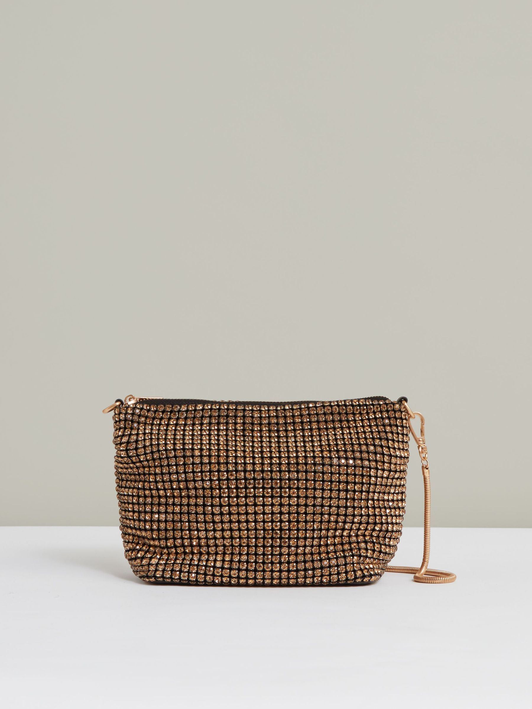 Crystal Bracelet Pouch Bag in Gold (W31592) | £98