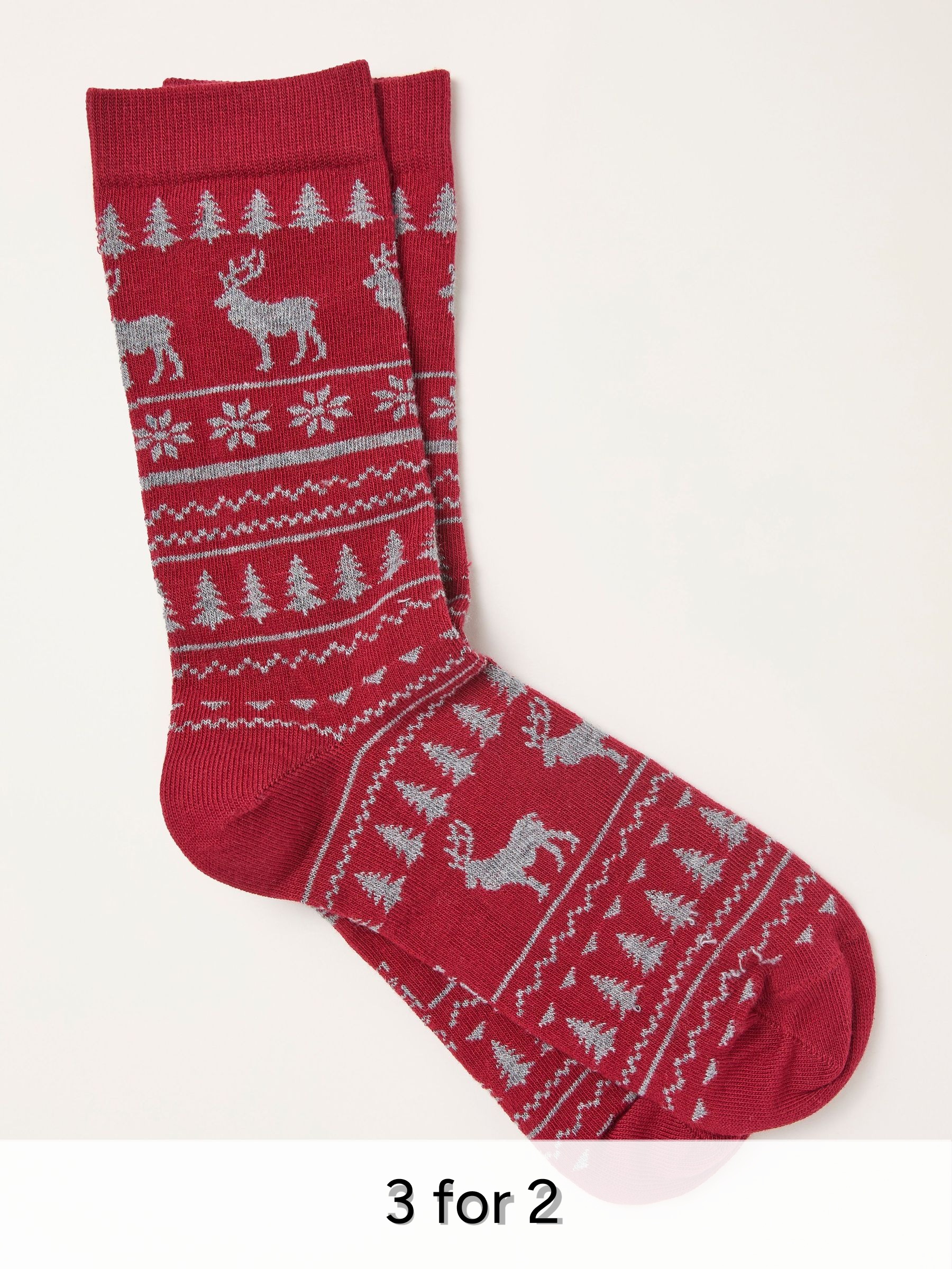 Red Stag Fairisle Socks (W31751) | £7.50