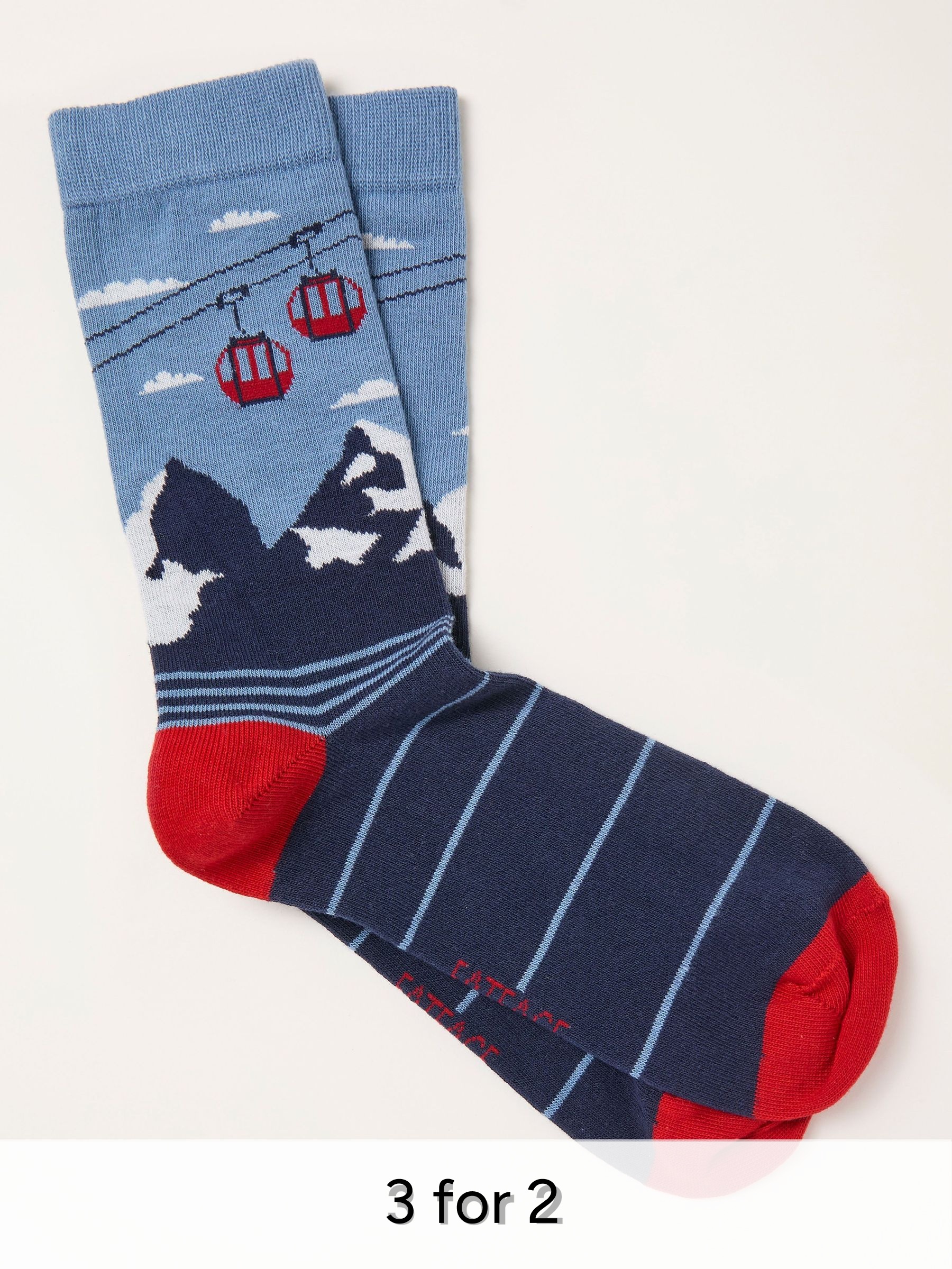 Blue Ski Lift Socks (W31754) | £0