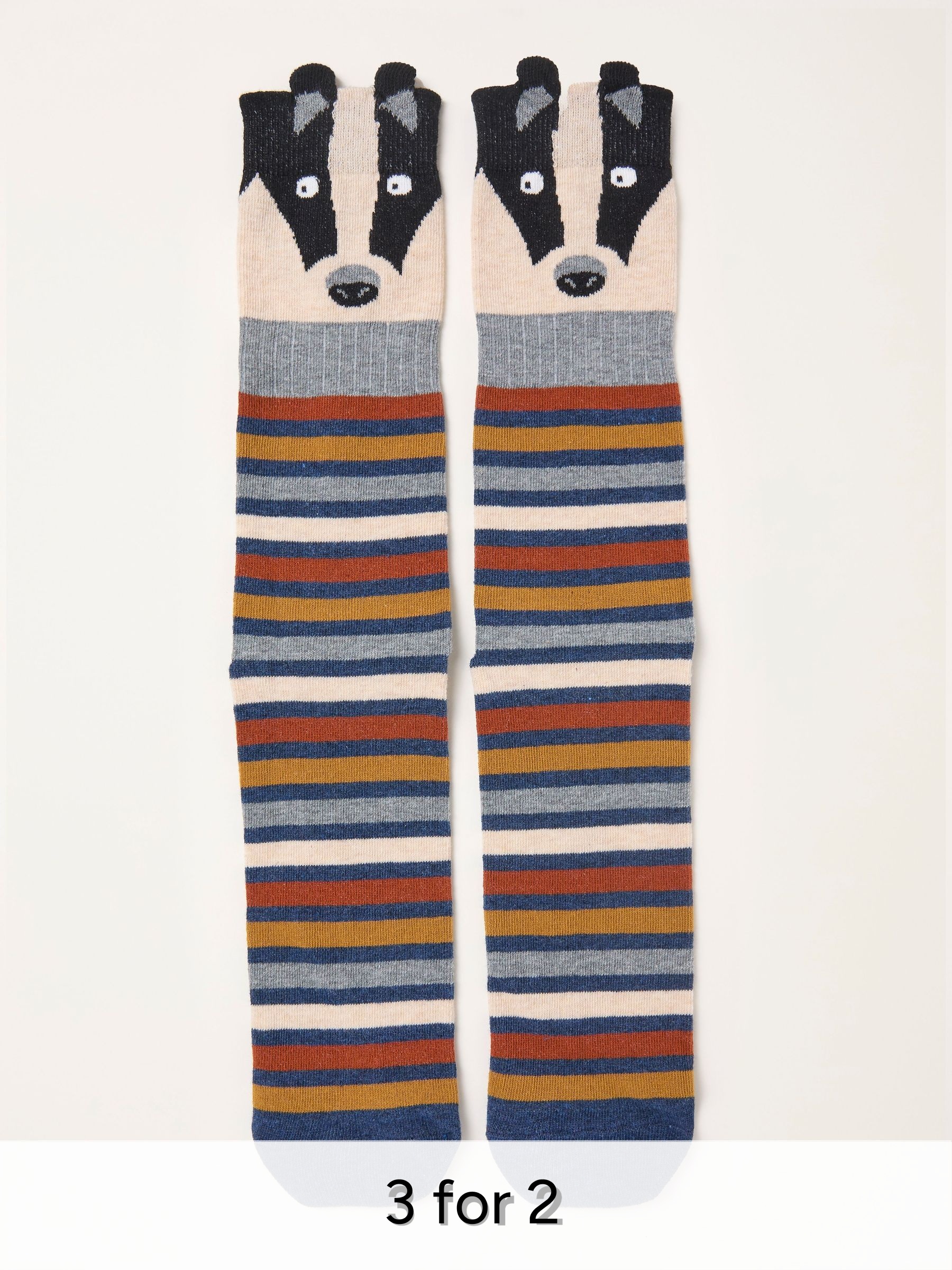 Grey Badger Socks (W31757) | £7.50