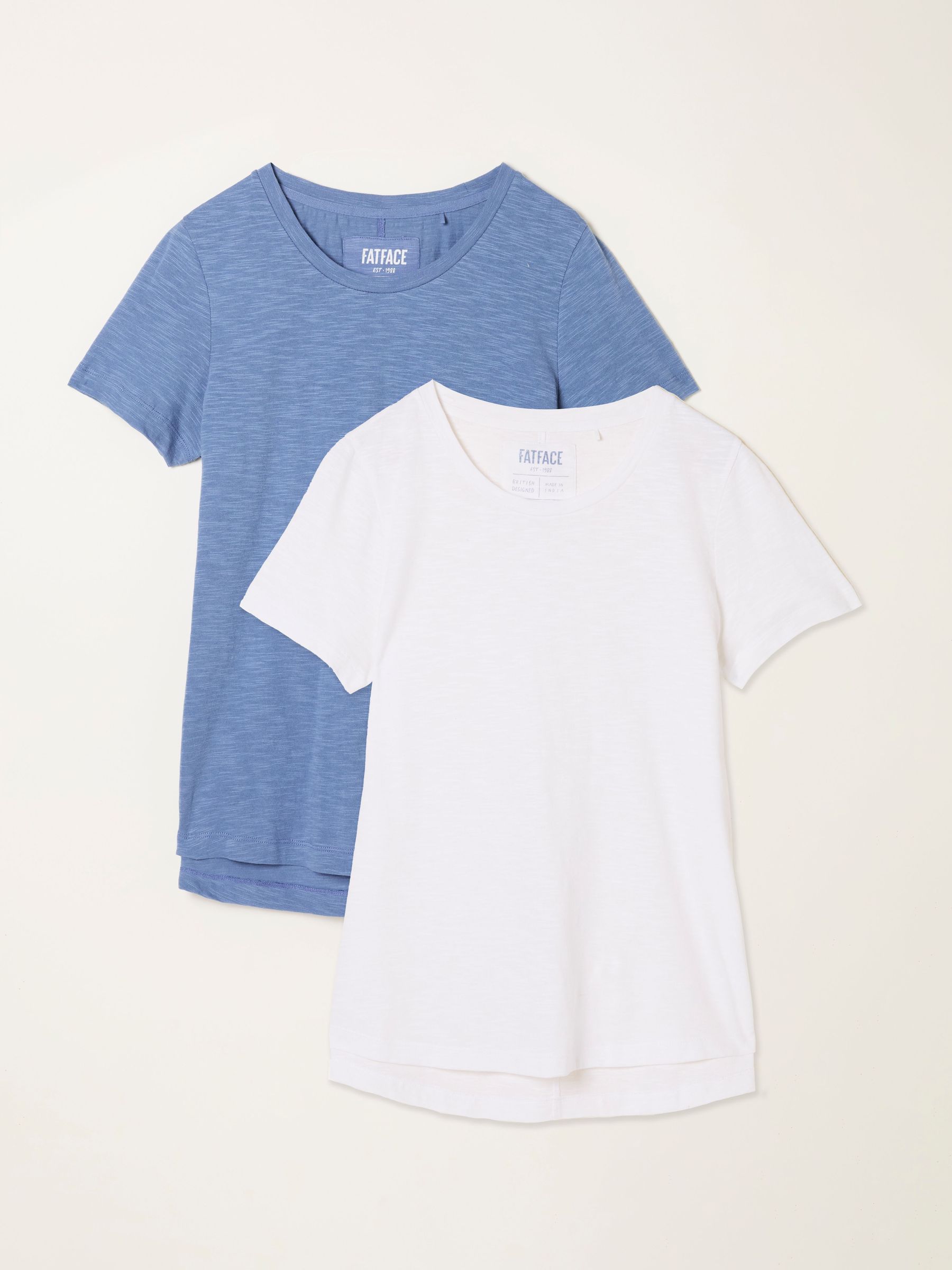 Natalie Blue/White 2 Pack Short Sleeve T Shirt (W31882) | £35