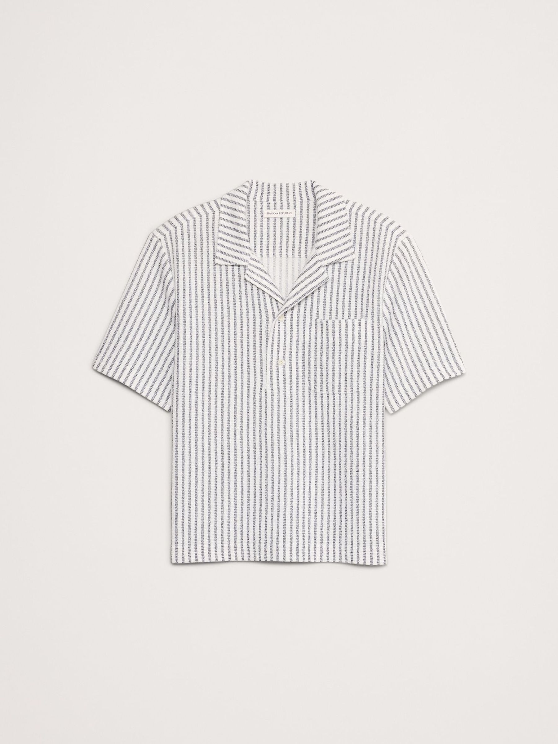 Banana Republic White Stripe Terry Polo Shirt (W32500) | £45