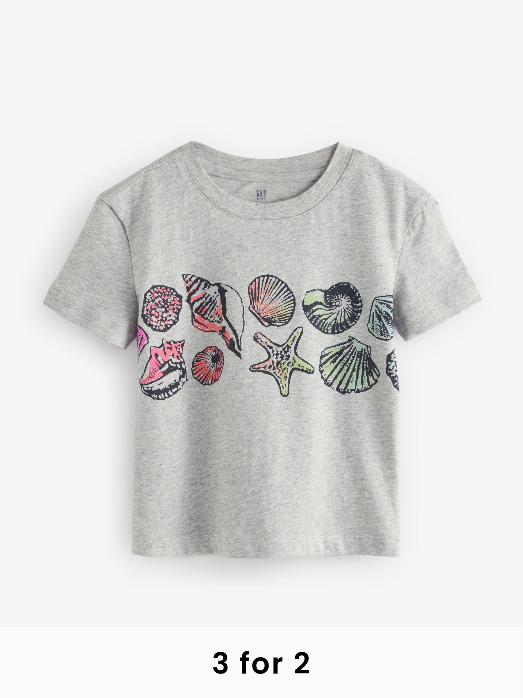 Grey Graphic Short Sleeve T-Shirt (4-13yrs) (W33151) | £12