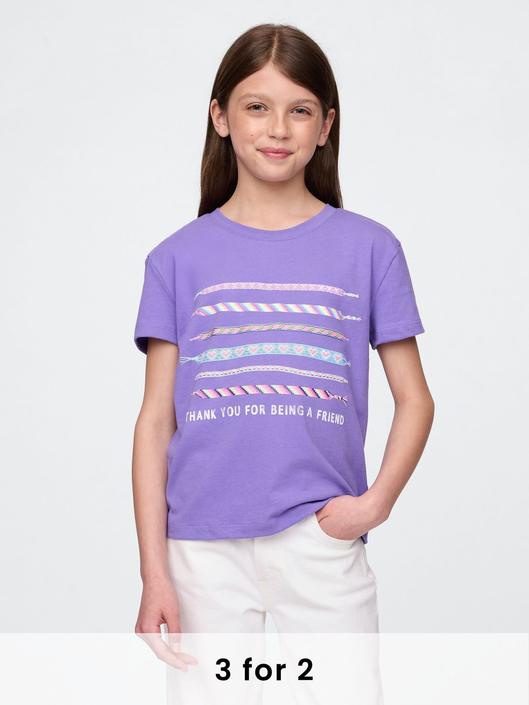 Purple Relaxed Graphic Short Sleeve T-Shirt (4-13yrs) (W33170) | £10