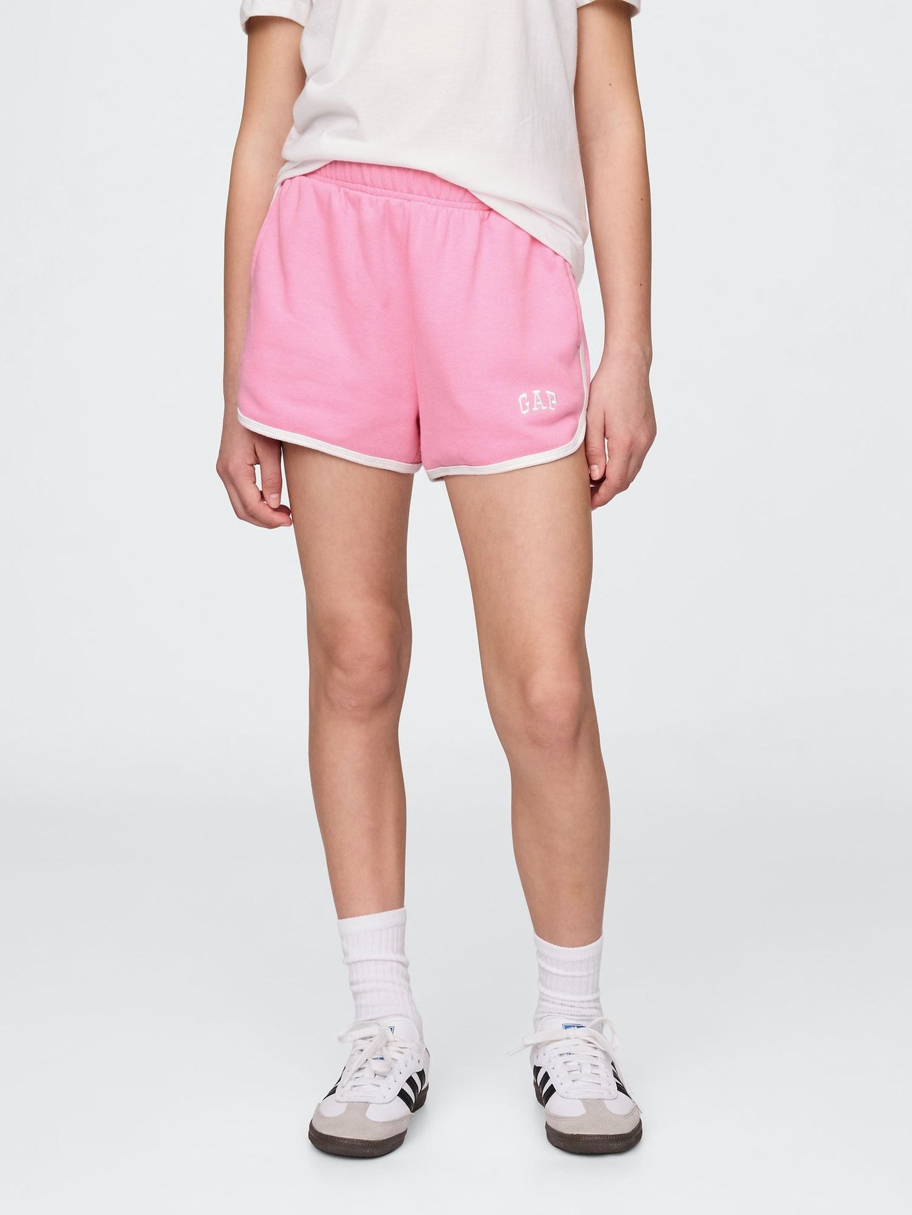 Pink Logo Dolphin Sweat Shorts (4-13yrs) (W33172) | £18
