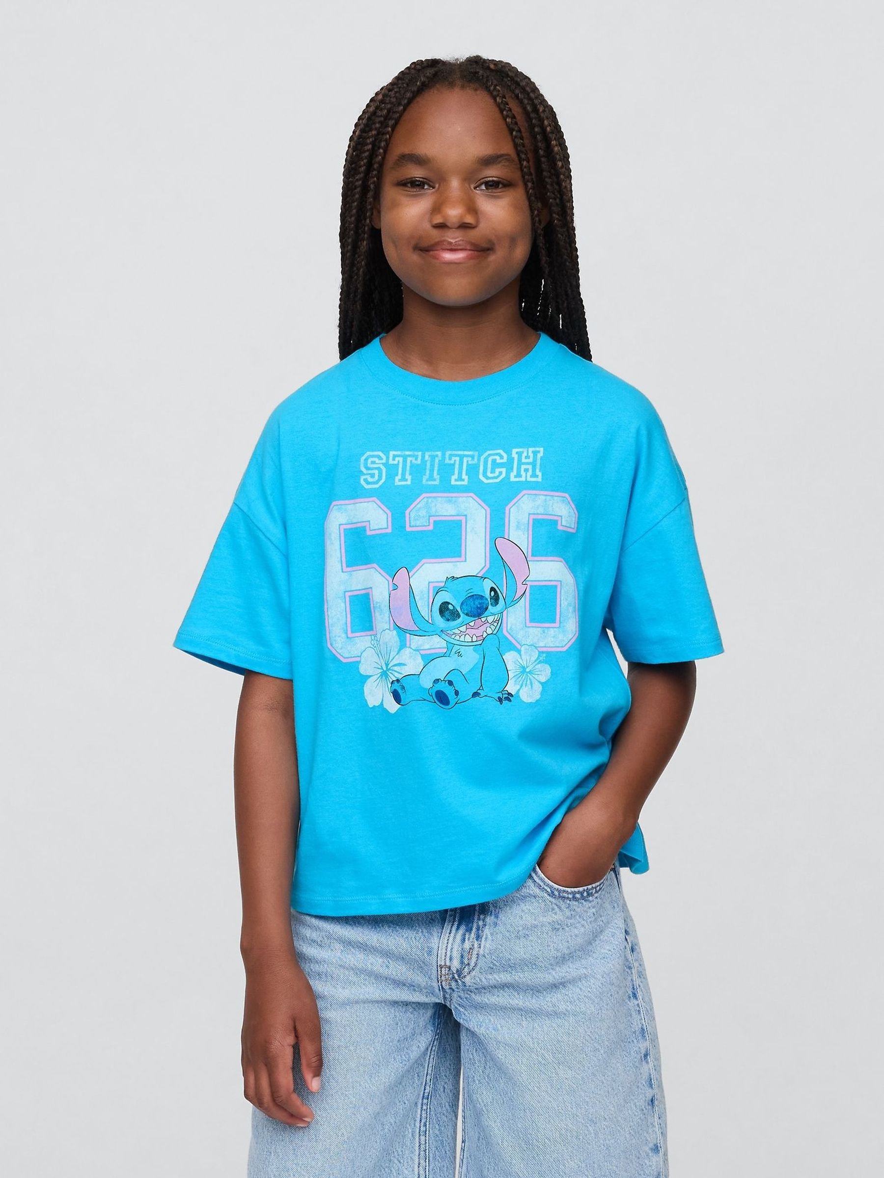 Blue Lilo and Stitch Graphic Short Sleeve T-Shirt (4-13yrs) (W33176) | £14