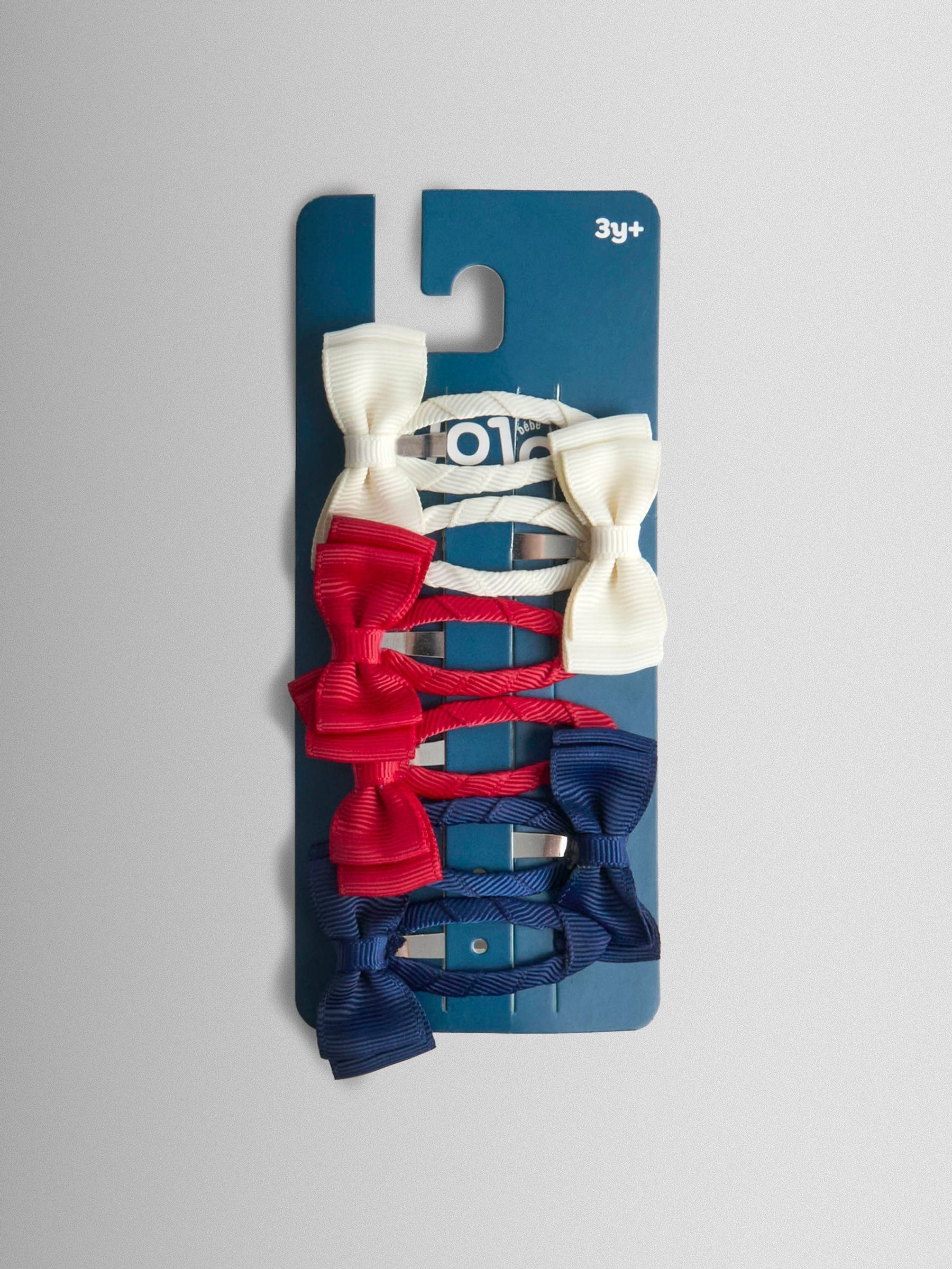 Red 6-Pack Grosgrain Bow Clips (W33200) | £10