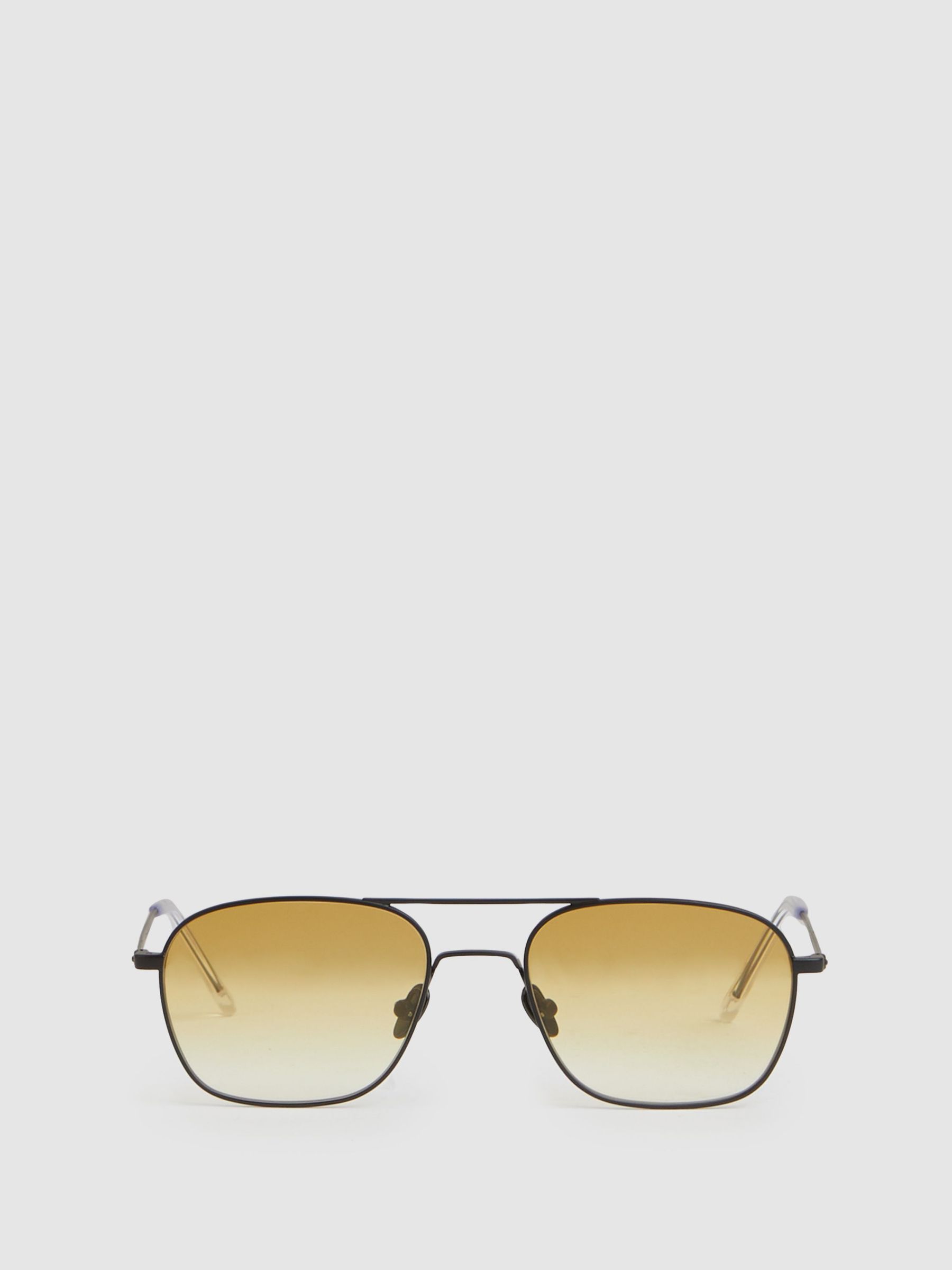 Monokel Eyewear Aviator Style Sunglasses in Yellow (W33480) | £150