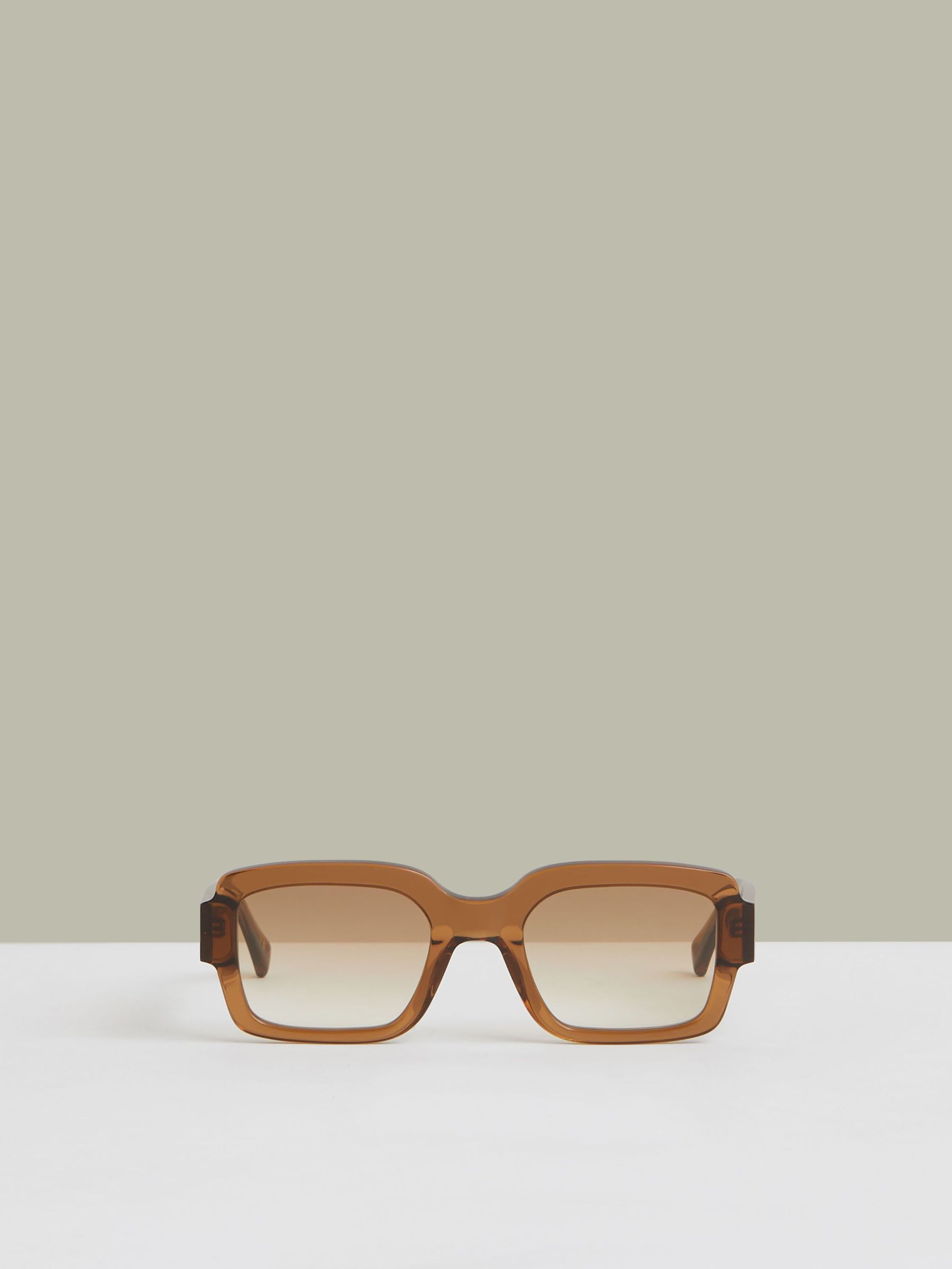 Monokel Eyewear Rectangle Sunglasses in Cola Brown (W33481) | £150