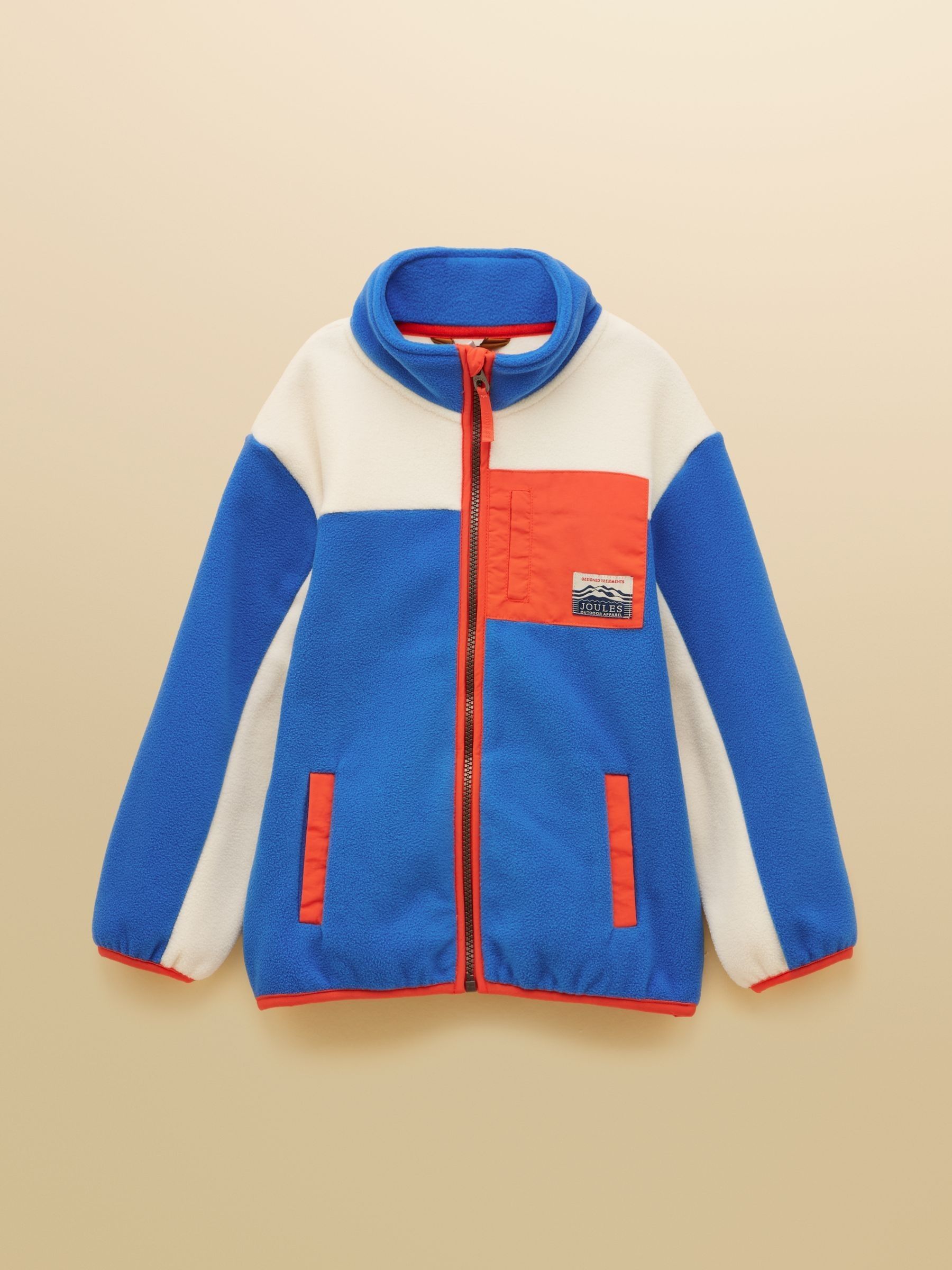 Boys' Blue & Cream Zip Up Polar Fleece (W37958) | £36 - £42