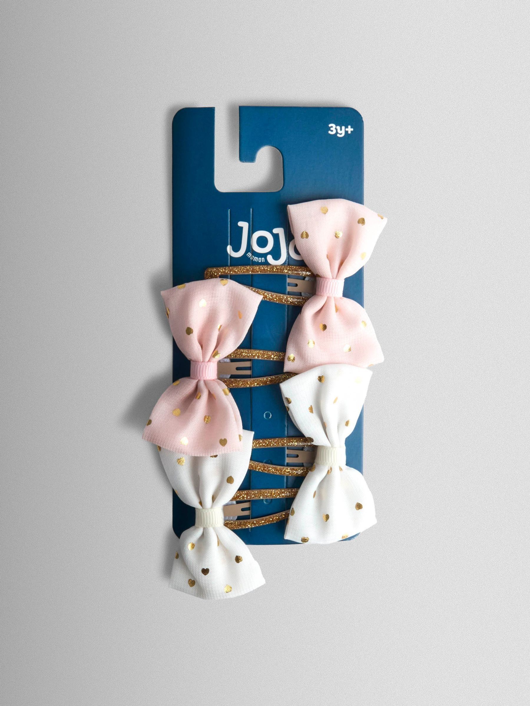 Pink 4-Pack Festive Embroidered Clips (W38464) | £8.50