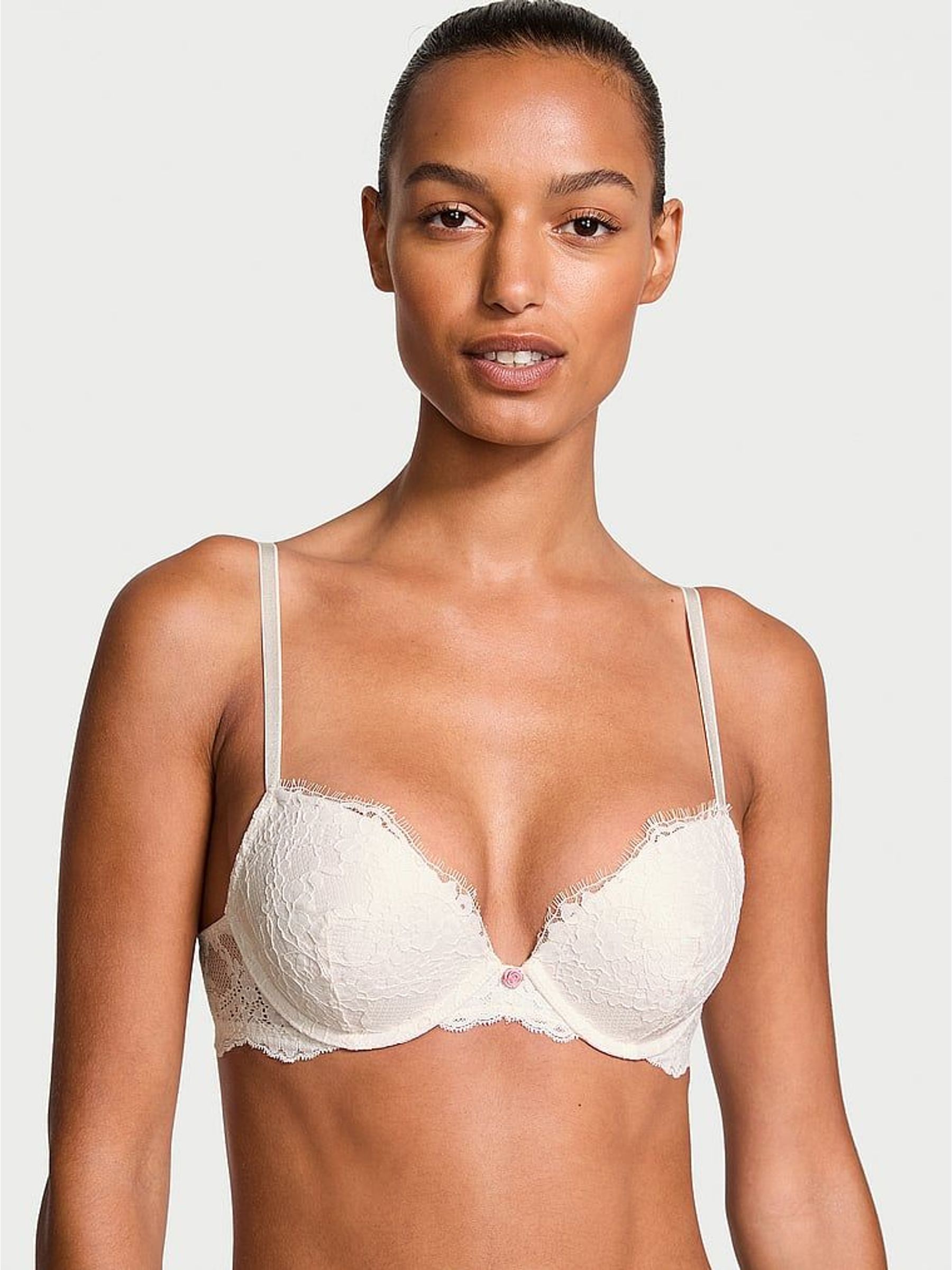 Coconut White Push Up Lace Bra (W38700) | £49
