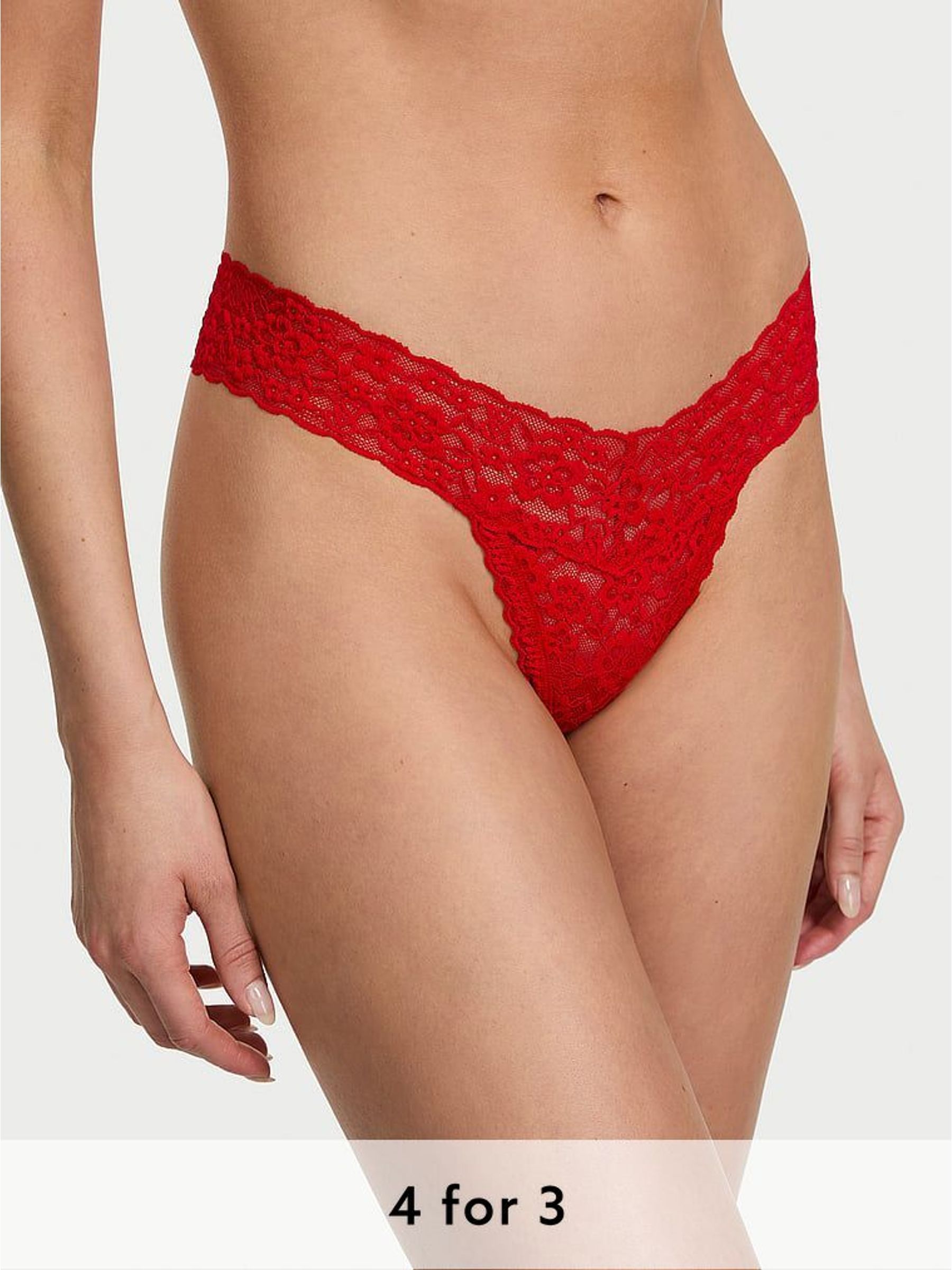Lipstick Red Thong Knickers (W39285) | £9