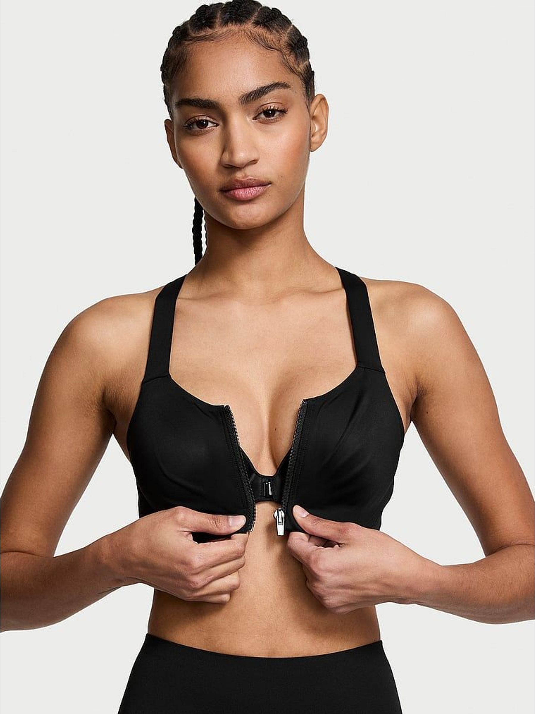 Black Front Close High Support Sports Bra (W39309) | £55