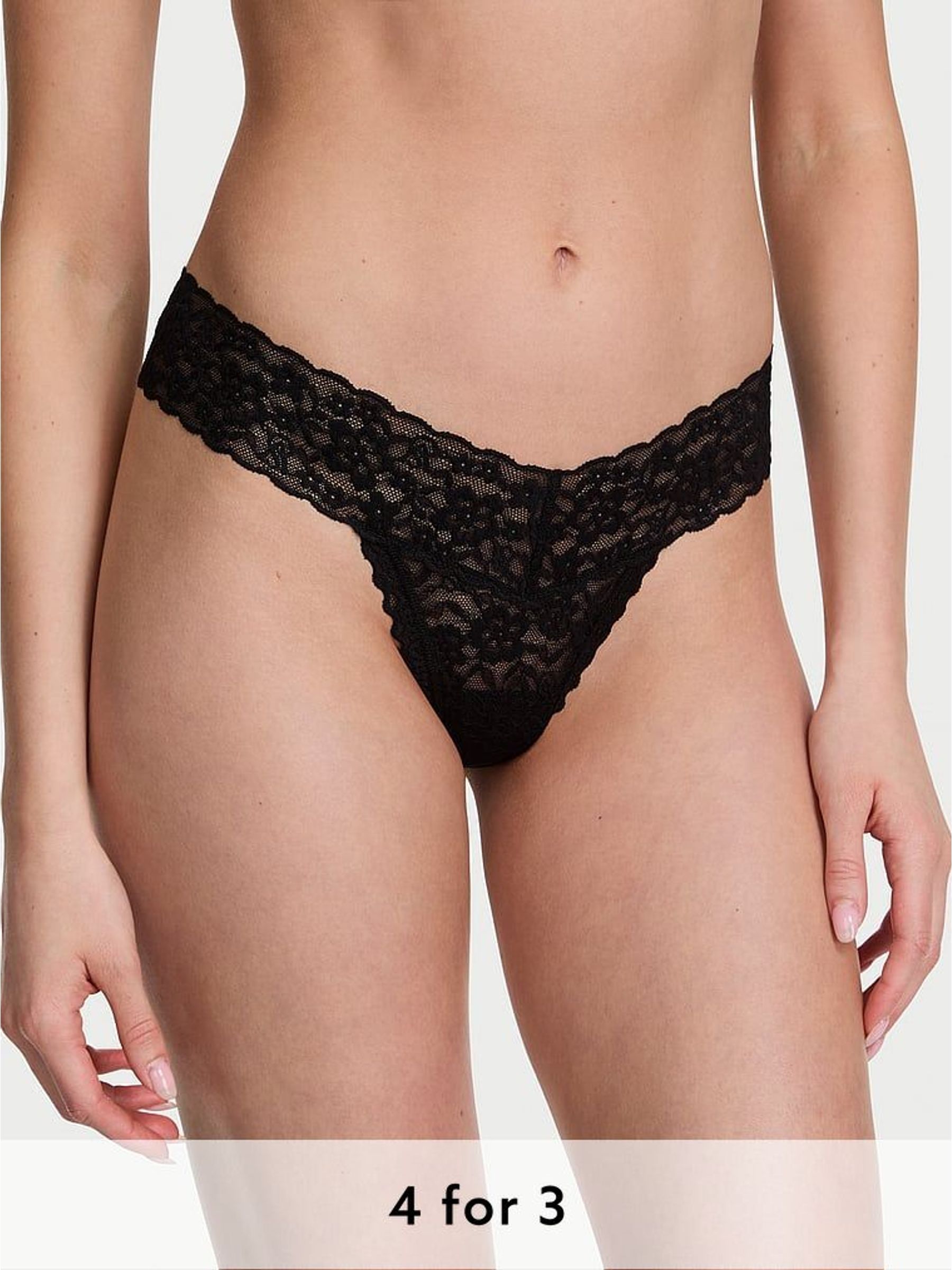 Black Thong Knickers (W39368) | £9