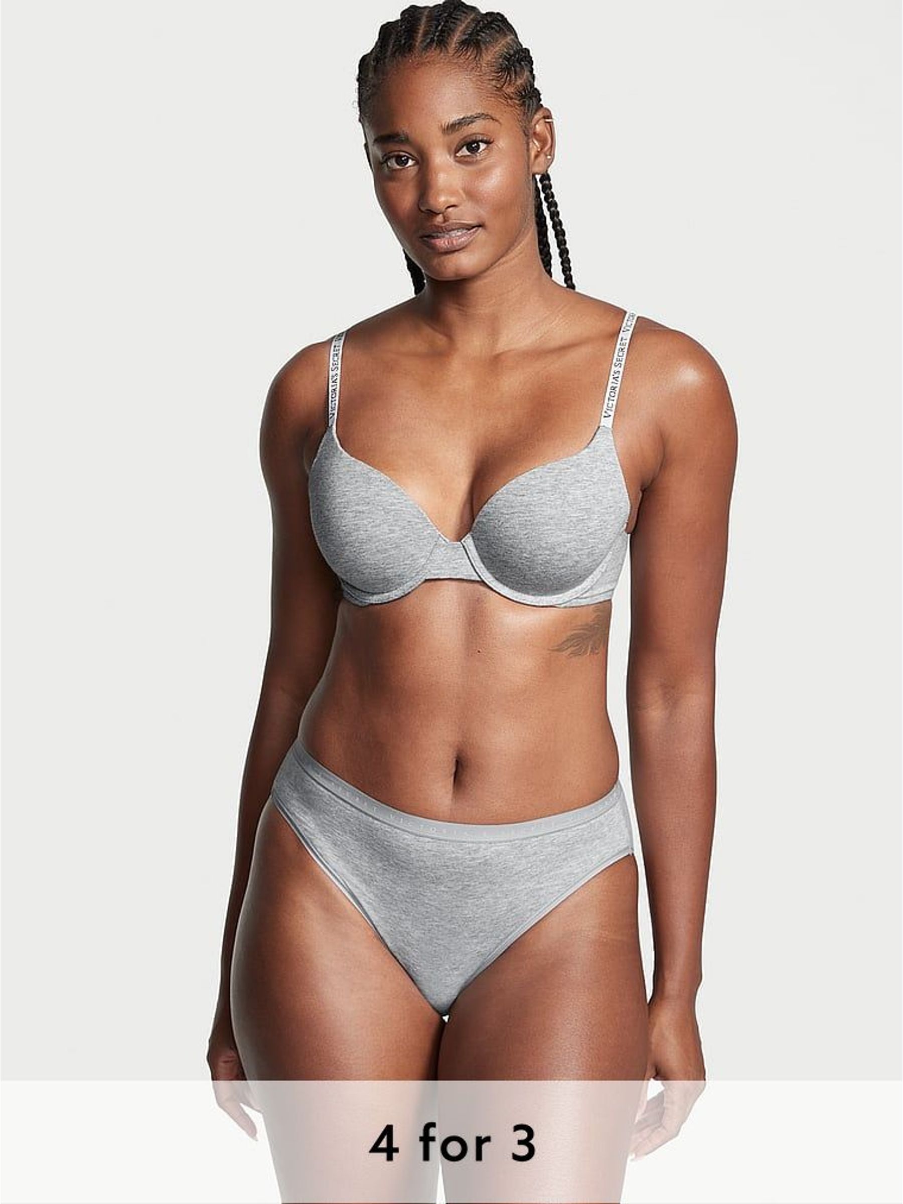 Medium Heather Grey Brief Knickers (W39470) | £9