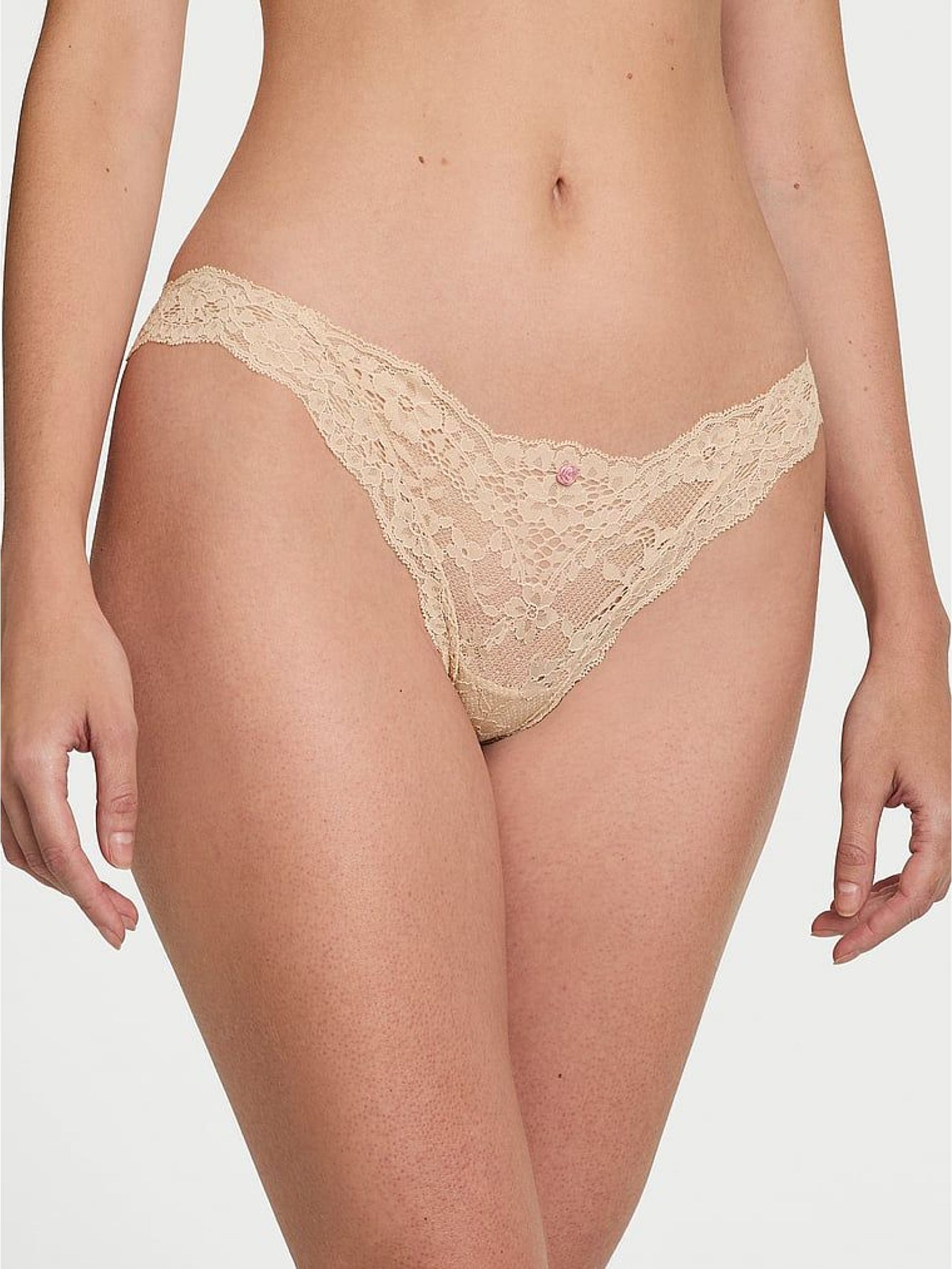 Marzipan Nude Bikini Lace Knickers (W39476) | £18