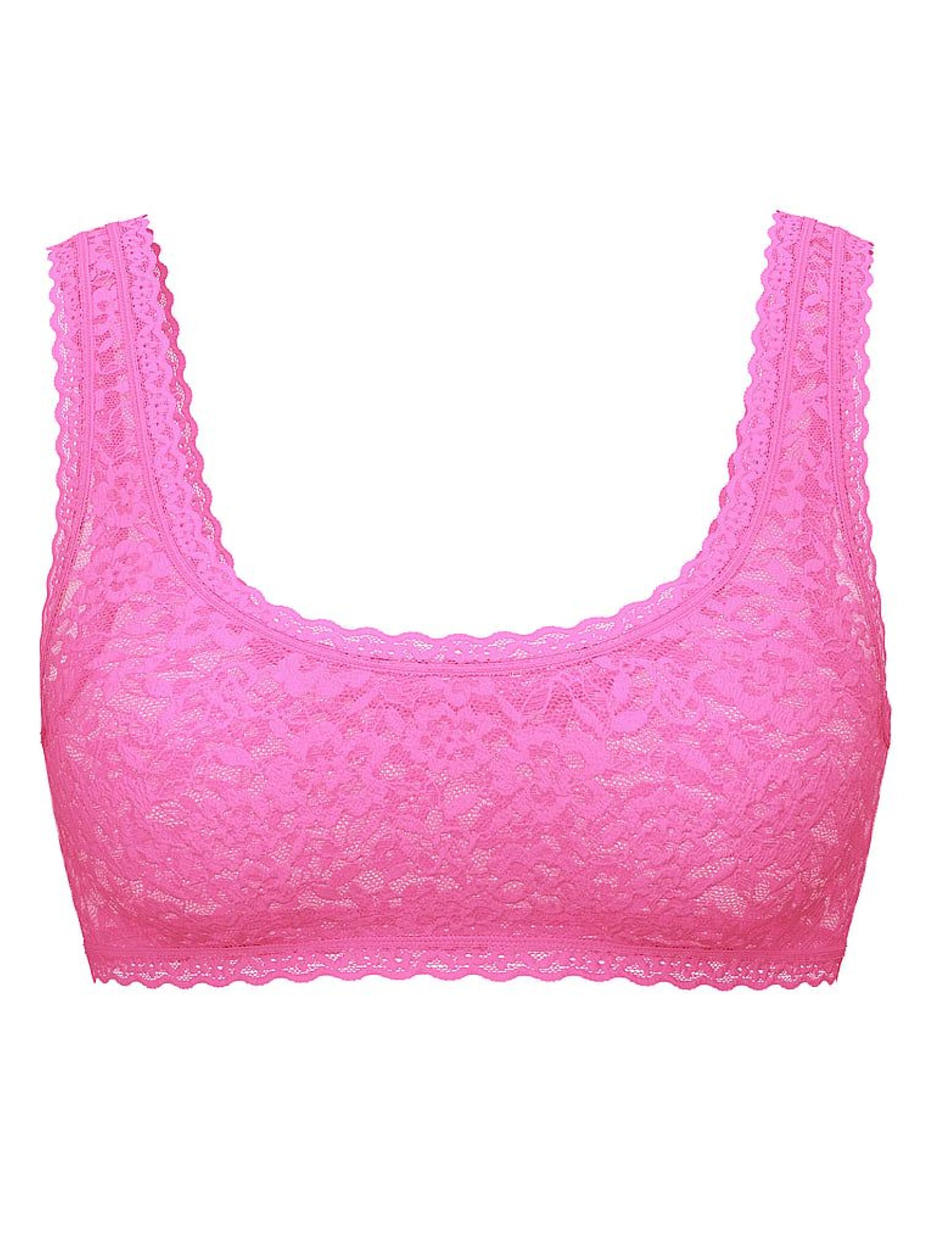 Ultra Pink Bralette Sexy T-Shirt Lace Scoop (W39555) | £25