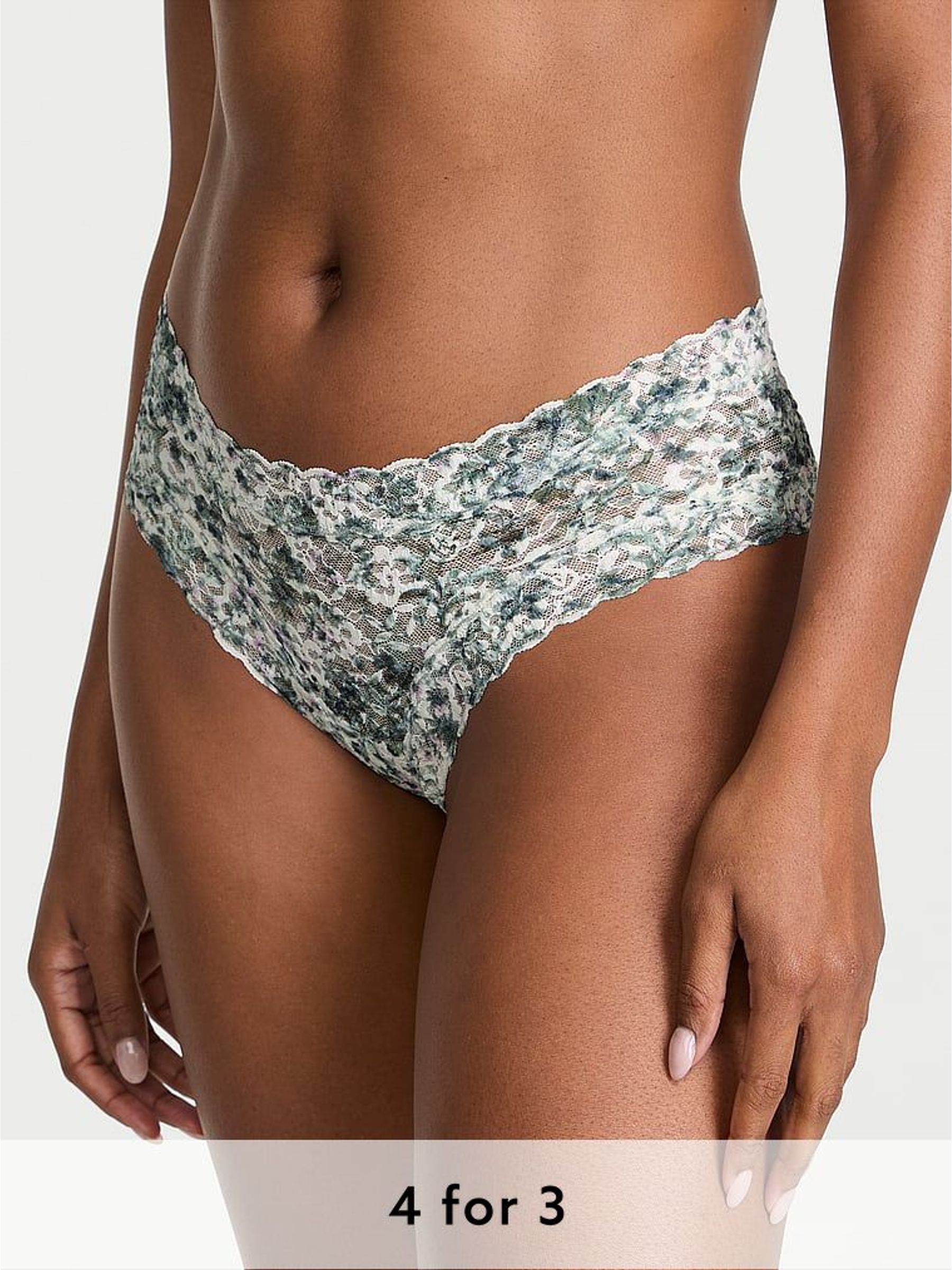 White Floral Cheeky Knickers (W39575) | £9