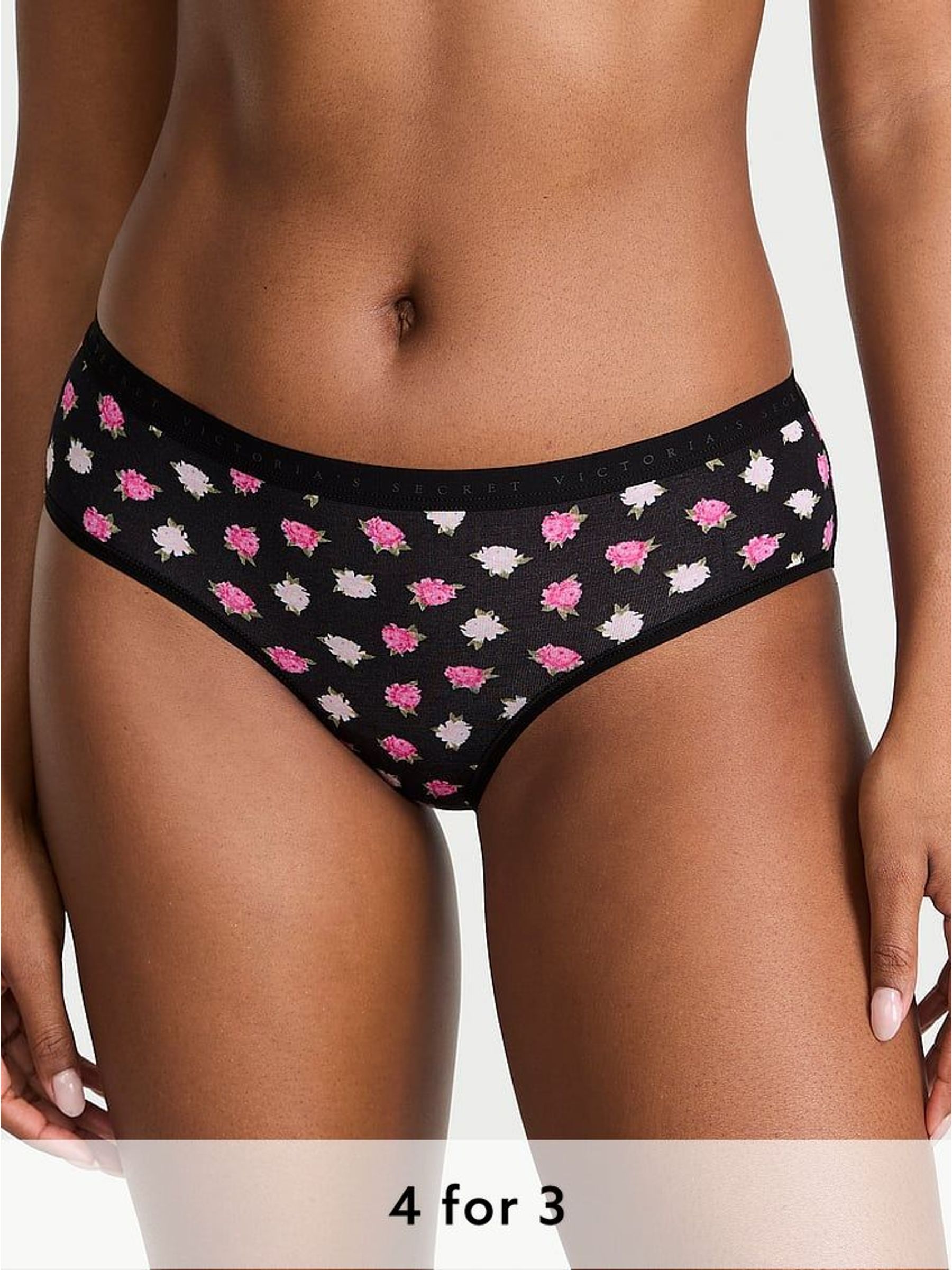 Black Scattered Floral Hipster Knickers (W39577) | £9