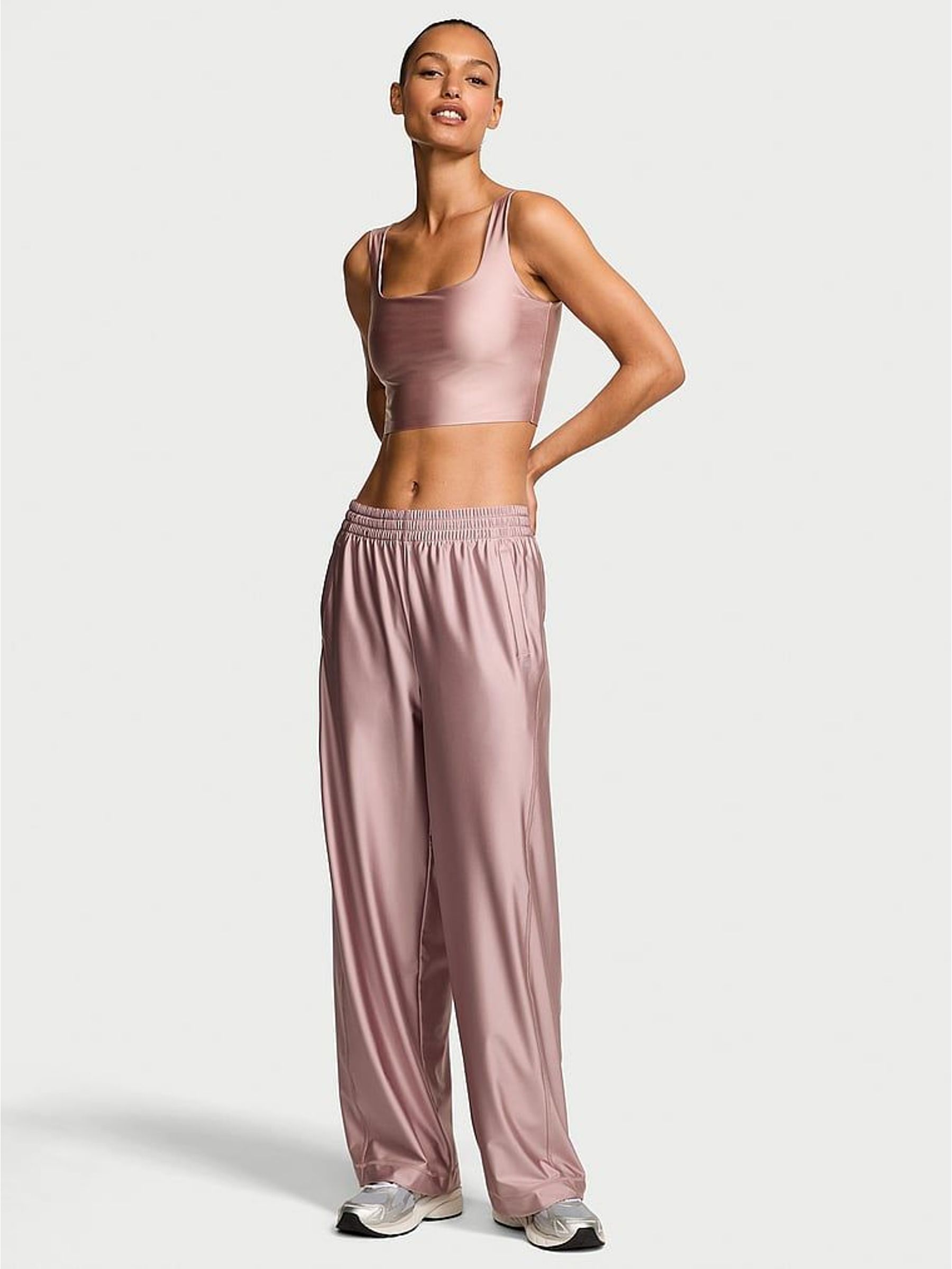 French Mauce Pink Shine Wide Leg Trousers (W39592) | £83