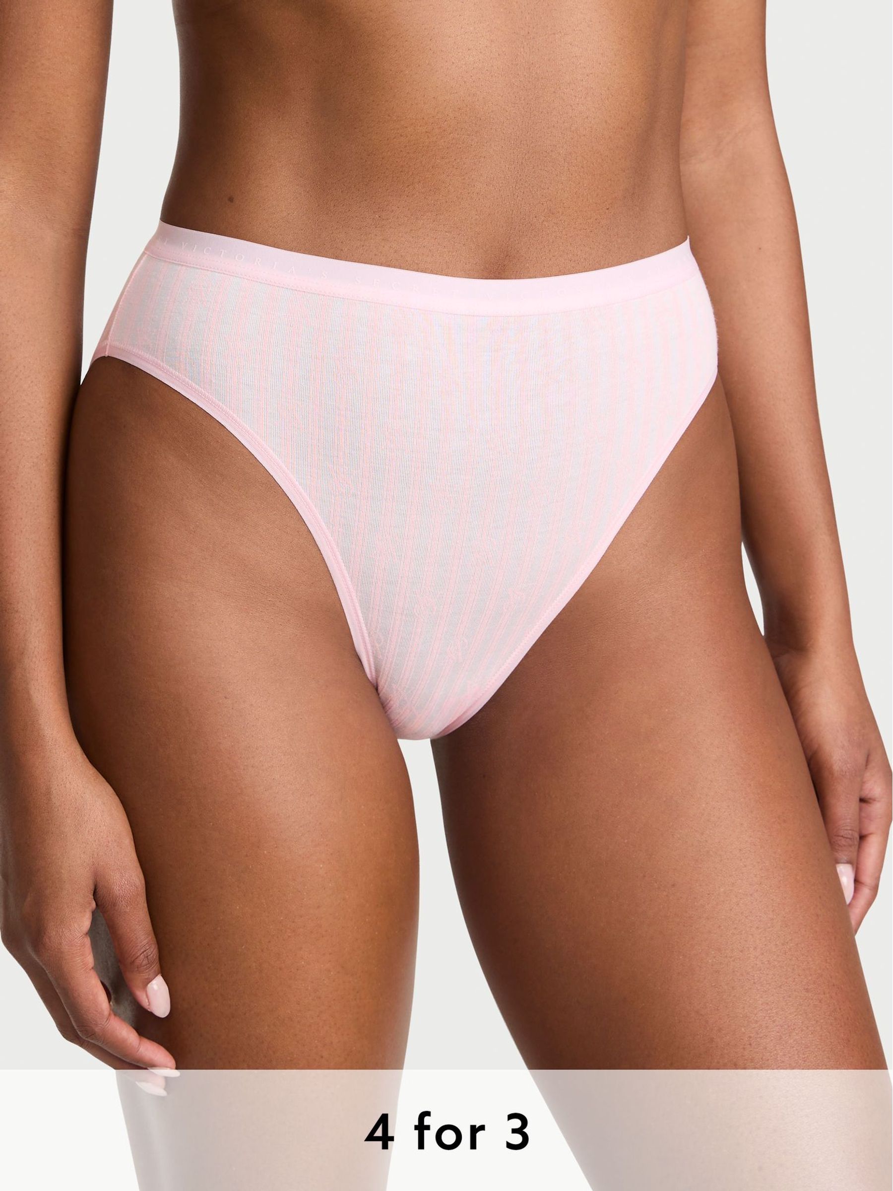 Pretty Blossom LockUp Pink Stripe Brief Knickers (W39599) | £9