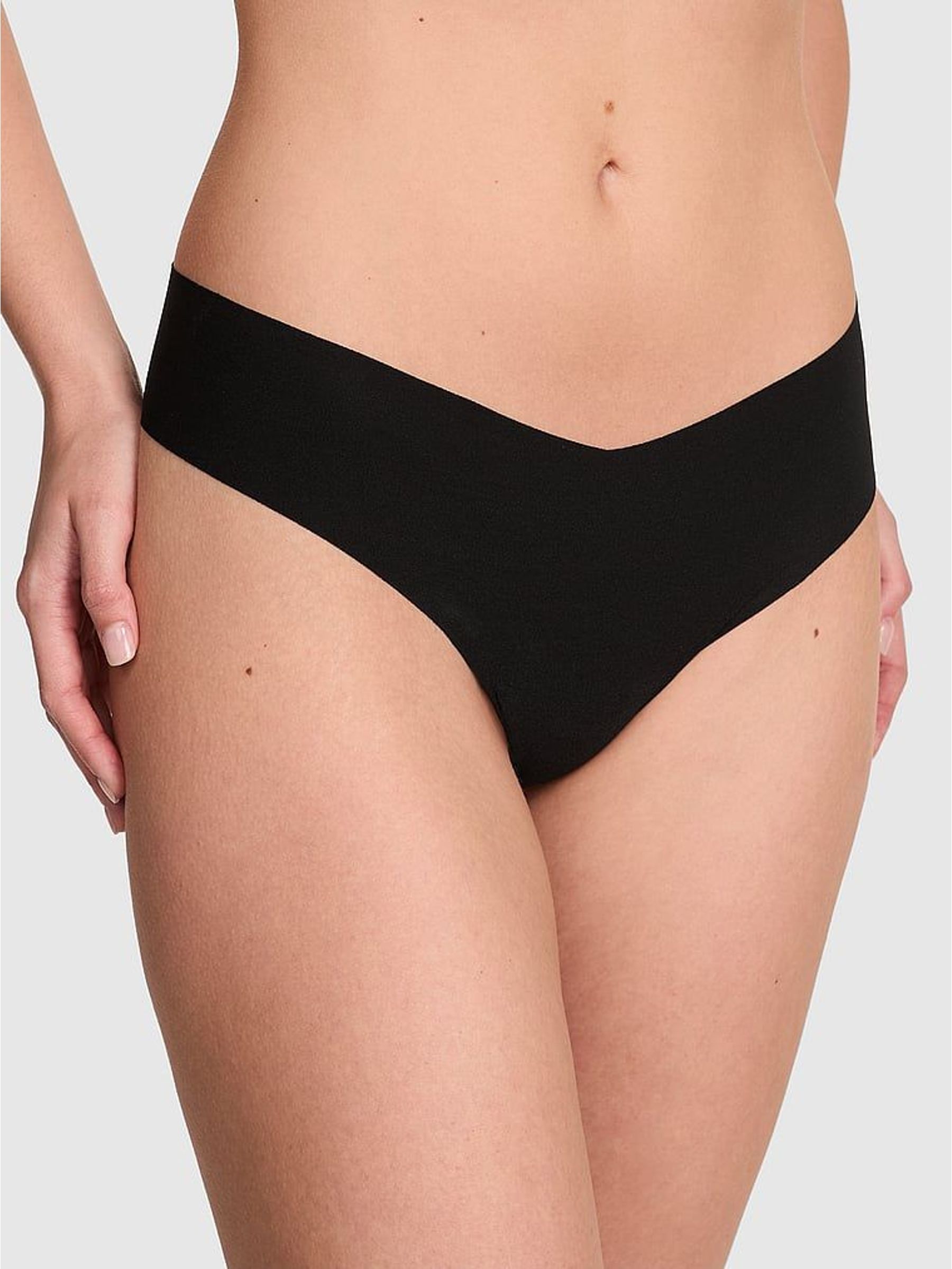 Black Thong No Show Knickers (W40247) | £9