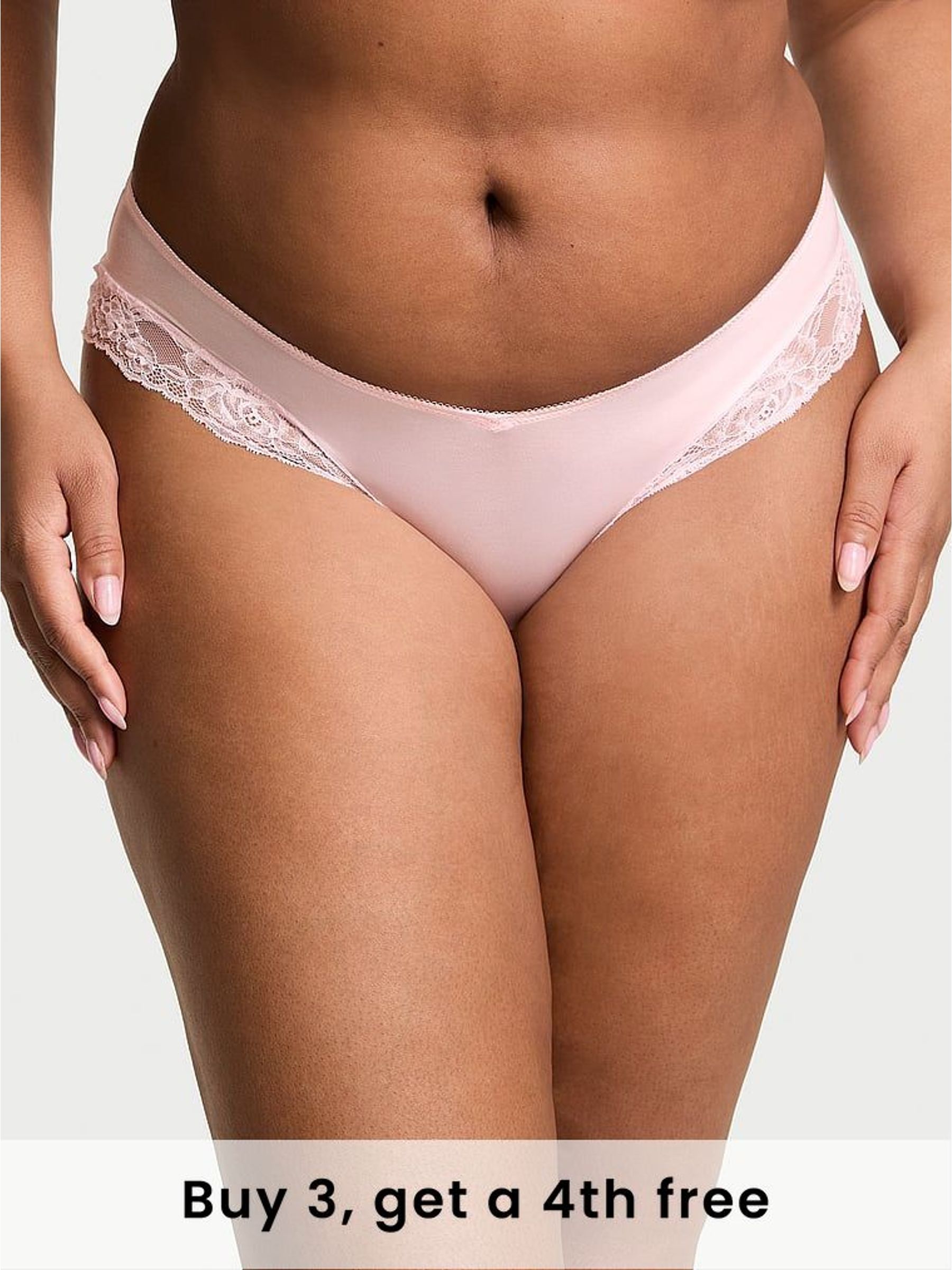 Angel Pink Cheeky Rose Lace Trim Knickers (W40283) | £14
