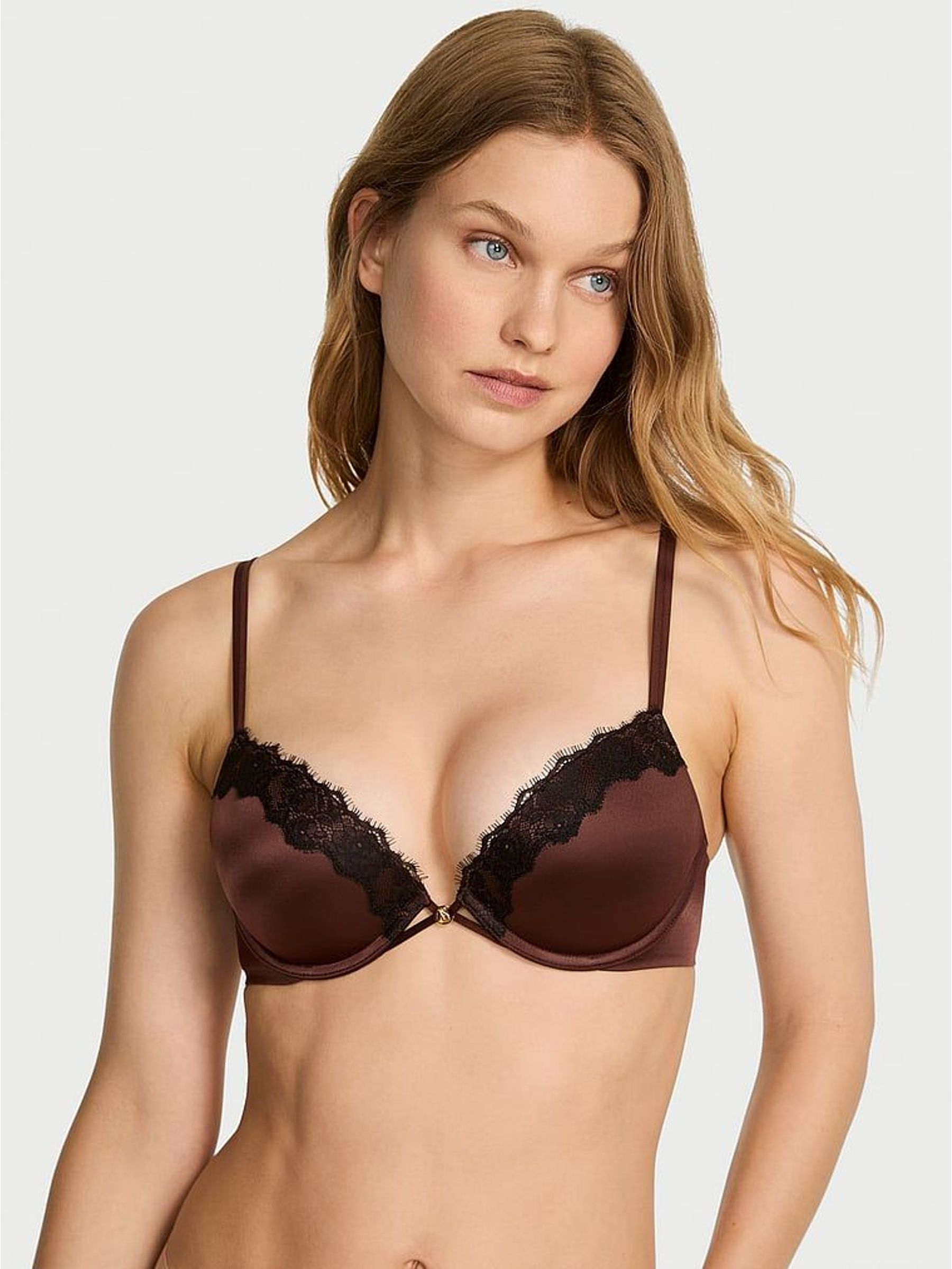 Ganache Nude Push Up Lace Trim Bra (W41169) | £45