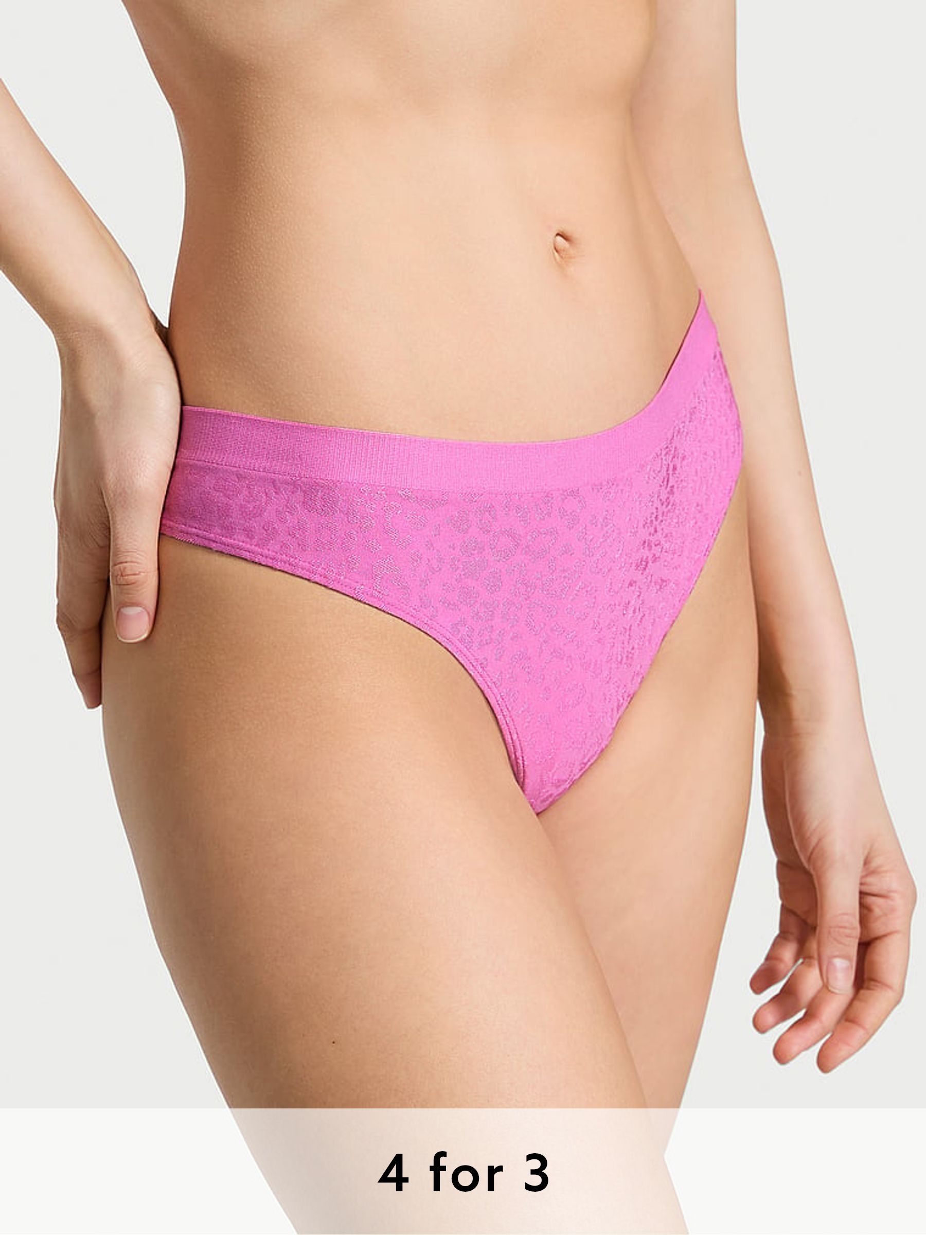 New Peony Pink Thong Knickers (W41977) | £9