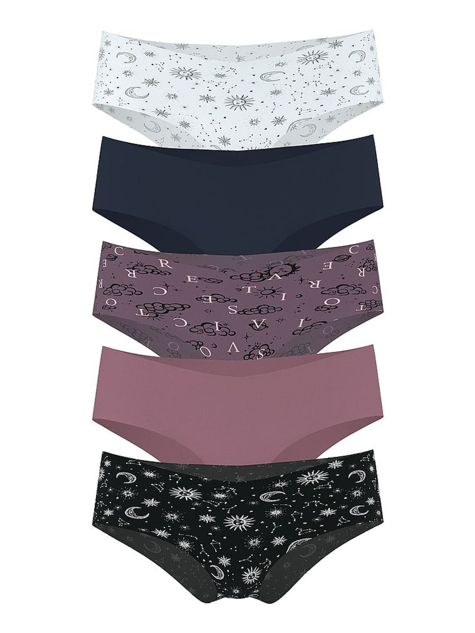 White/Blue/Purple/Black Cheeky 5 Pack Knickers (W45571) | £25