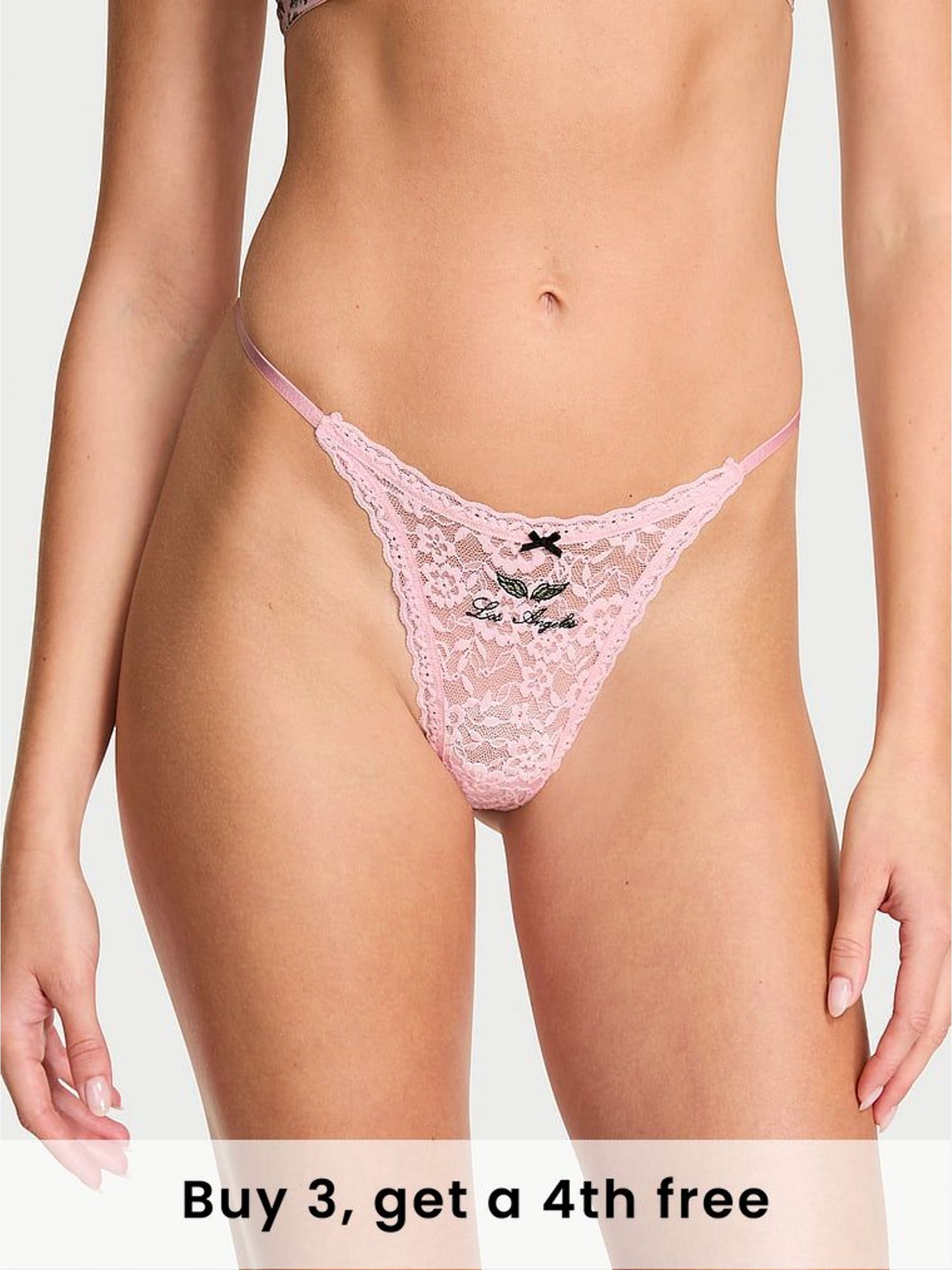 Pretty Blossom Los Angeles Pink Thong Knickers (W45573) | £9