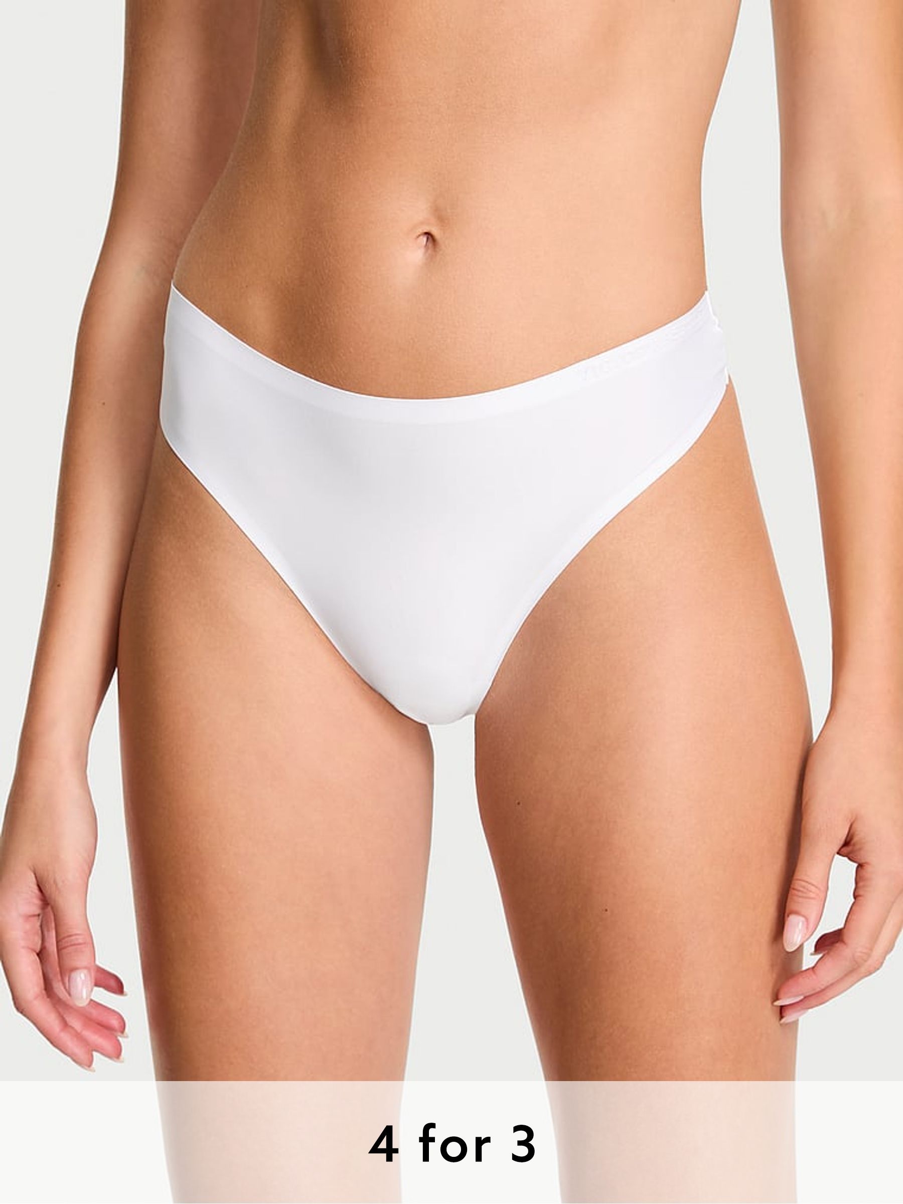 White Thong Mid-Rise Knickers (W45613) | £16