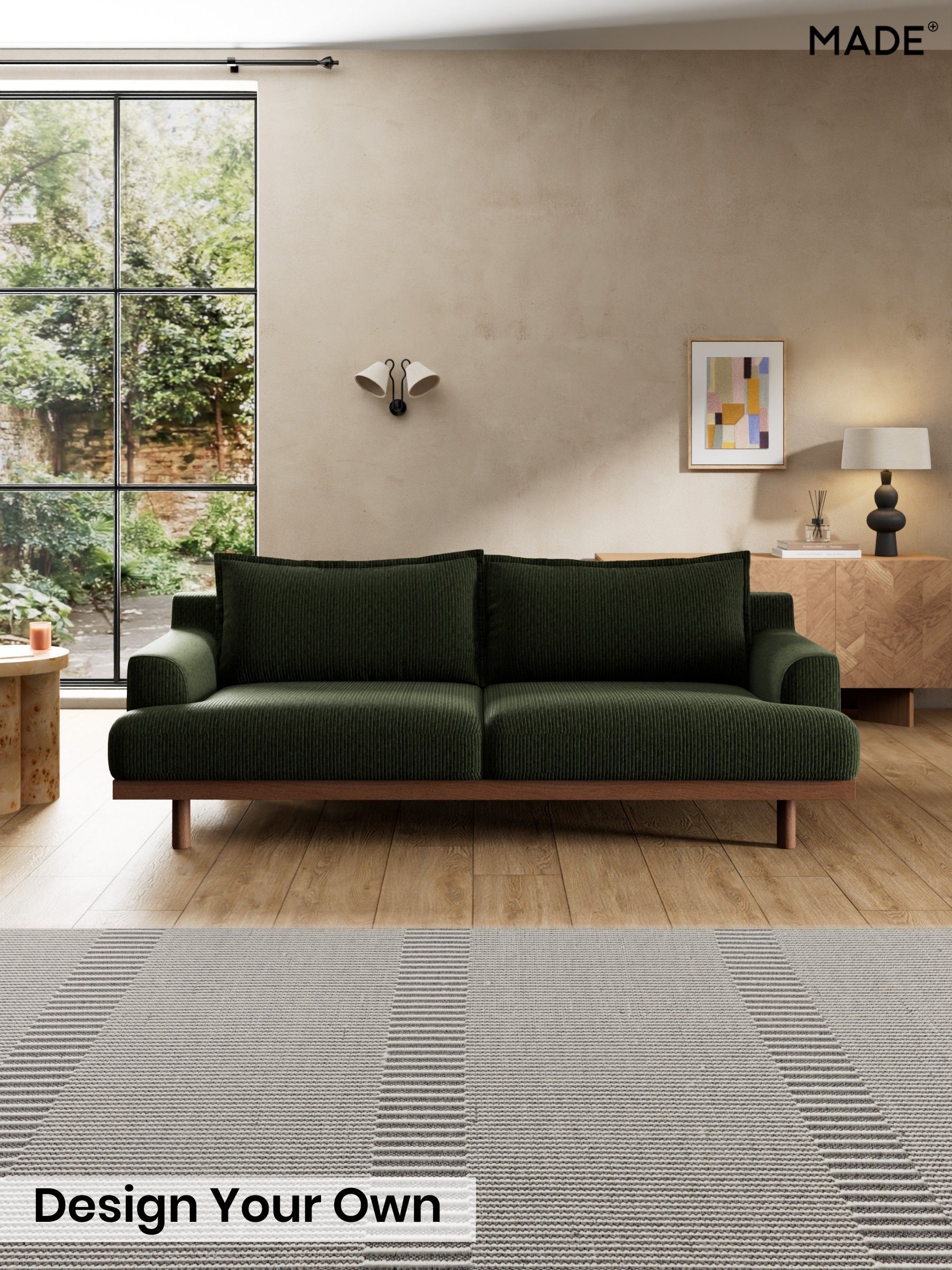 Matt Corduroy/Fennel Green - Turin By Made