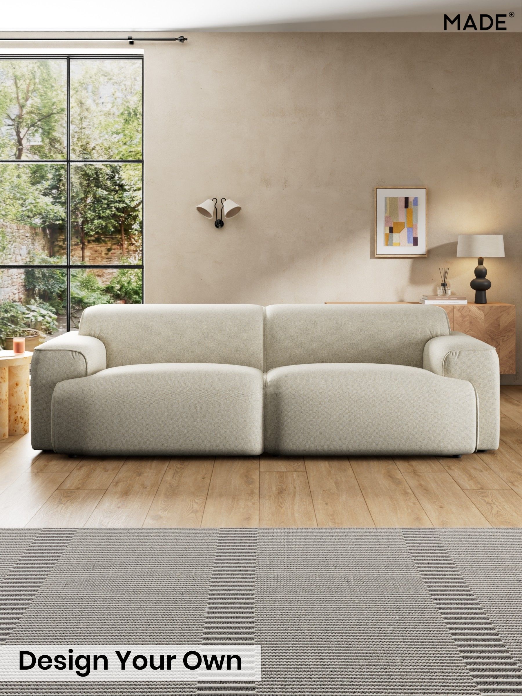Basket Weave/Natural Stone - Avalon By Made