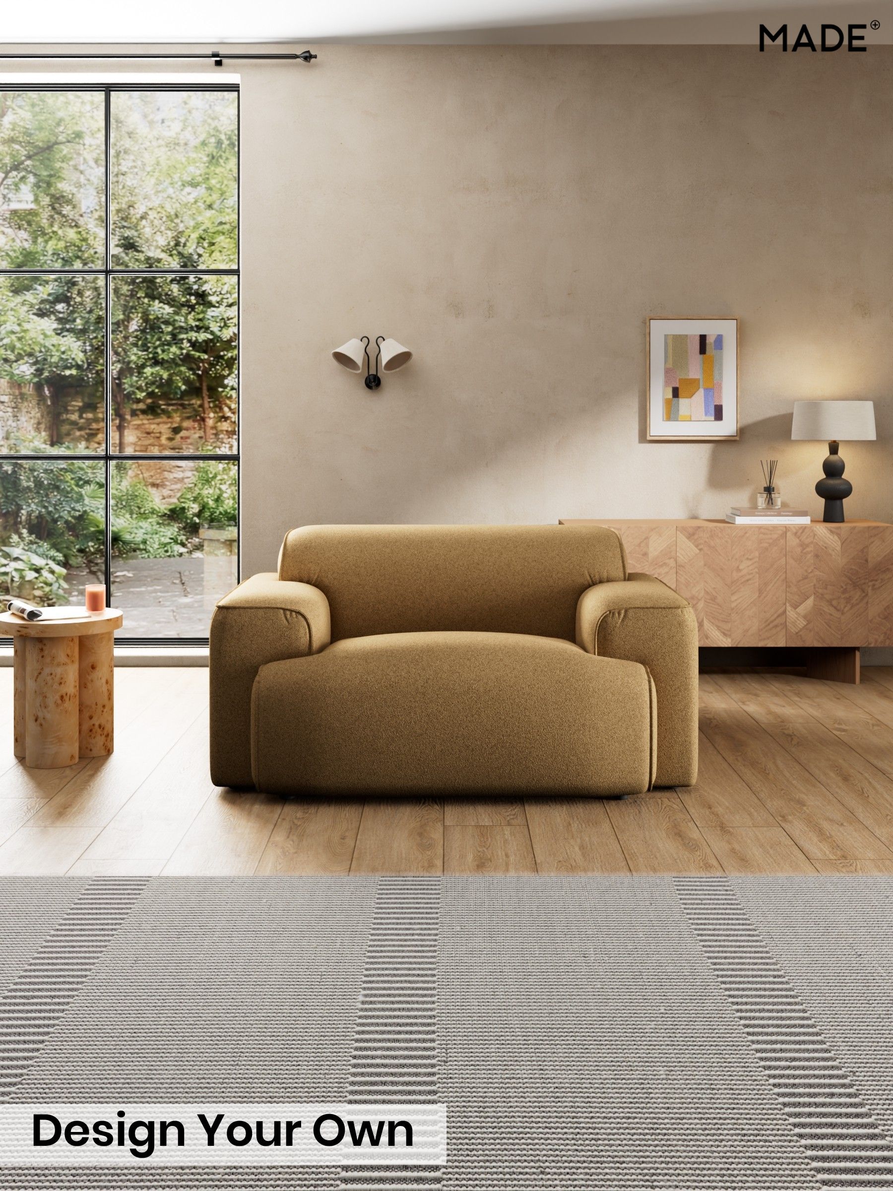 Soft Touch Boucle/Caramel Natural - Avalon By Made