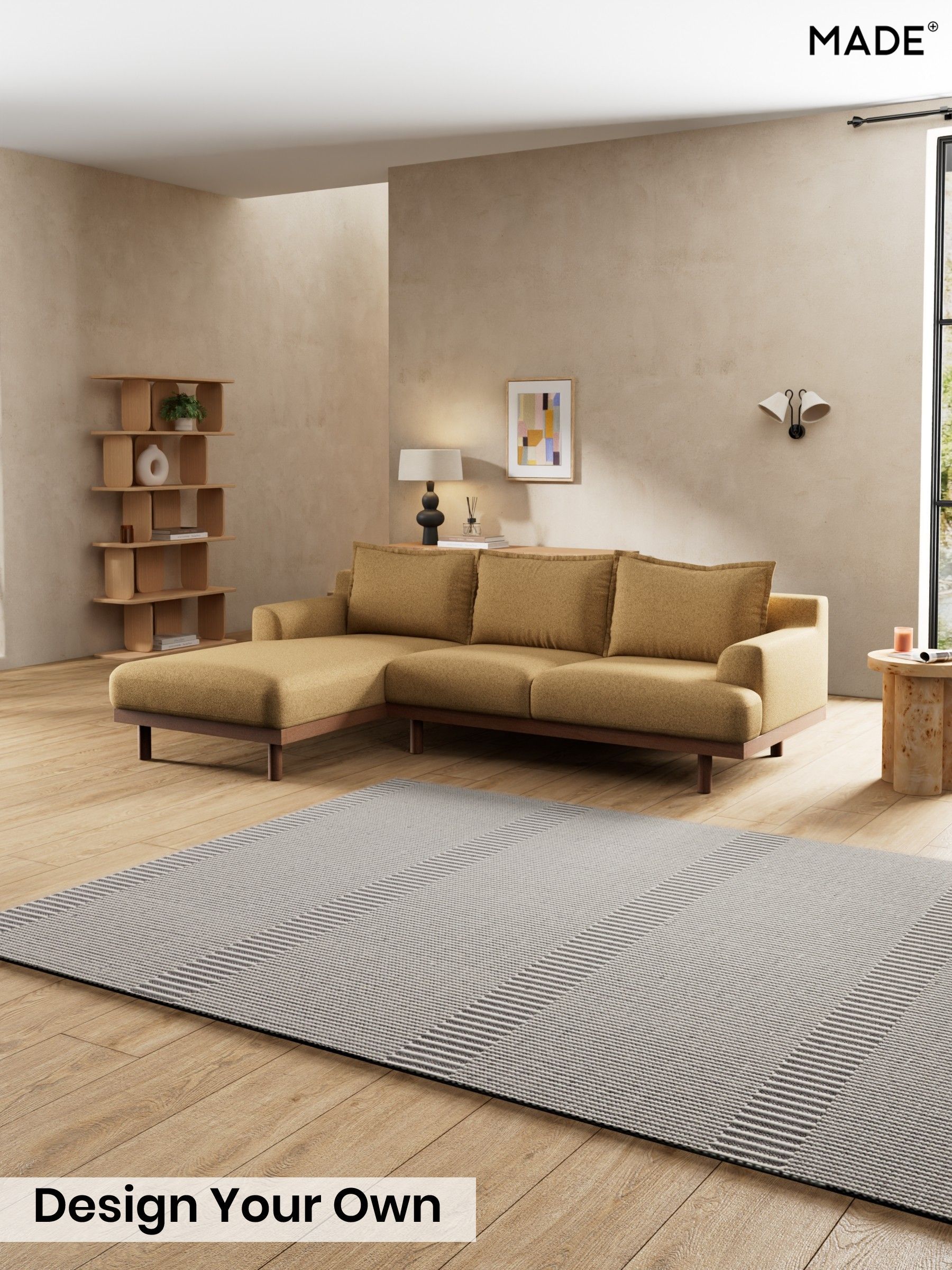 Soft Touch Boucle/Caramel Natural - Turin By Made