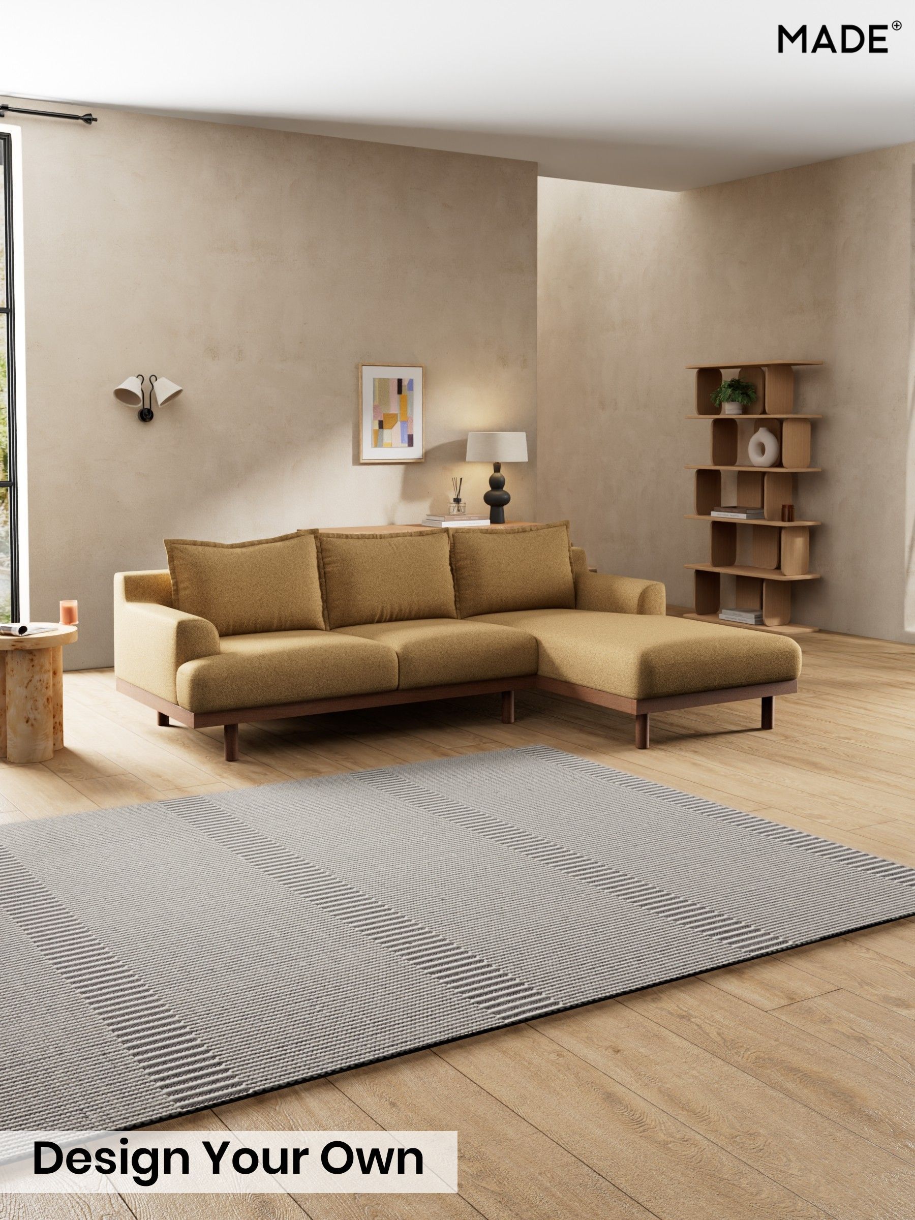 Soft Touch Boucle/Caramel Natural - Turin By Made