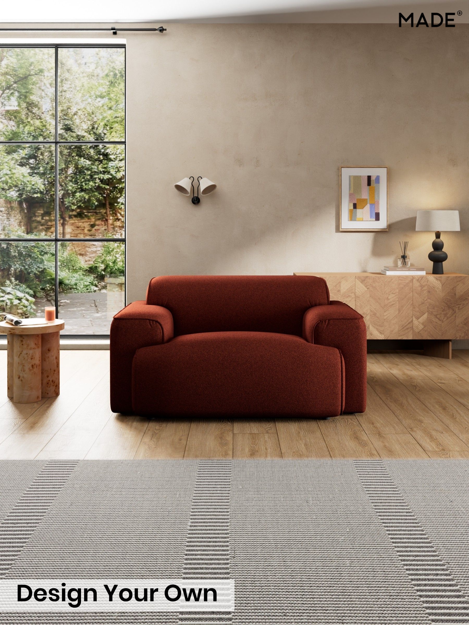 Soft Touch Boucle/Rust Orange - Avalon By Made