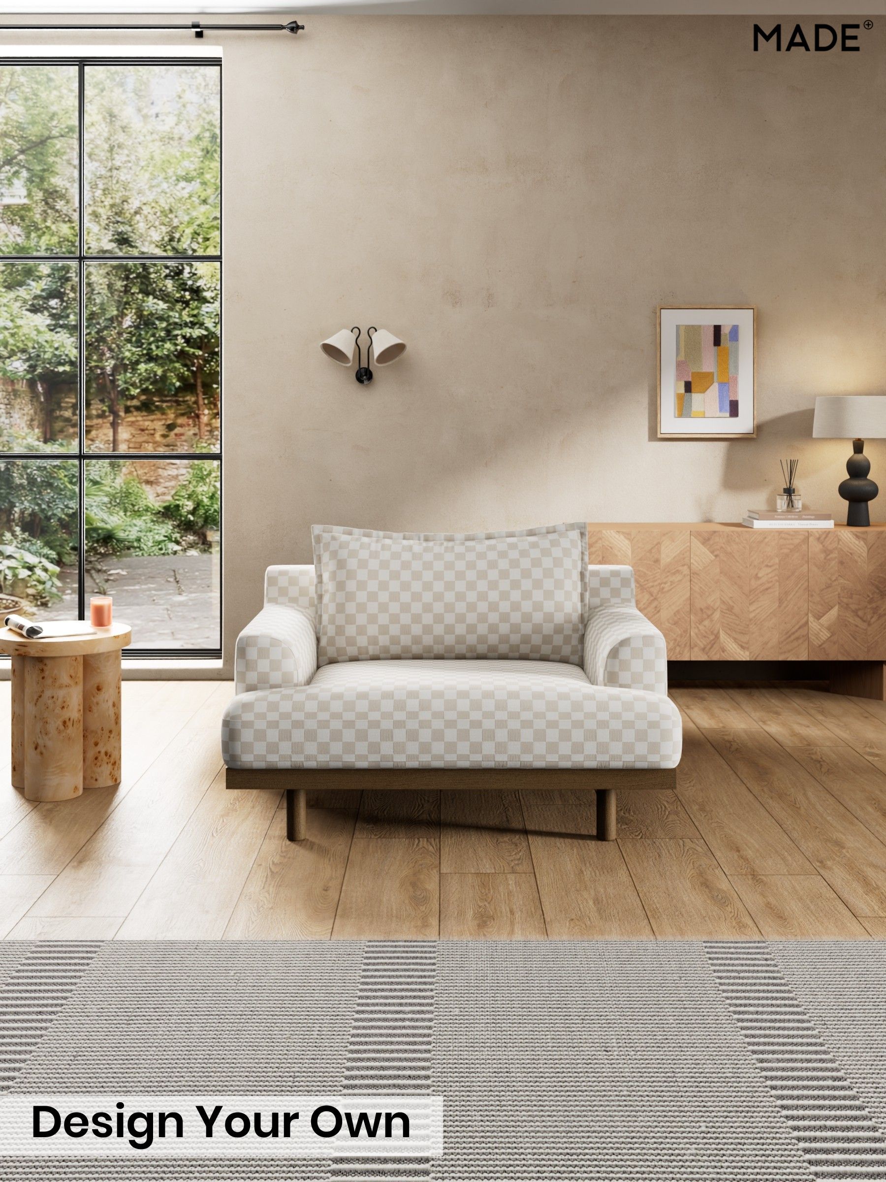 Blenets Check Mini by Harlequin/Oatmeal Natural - Turin By Made