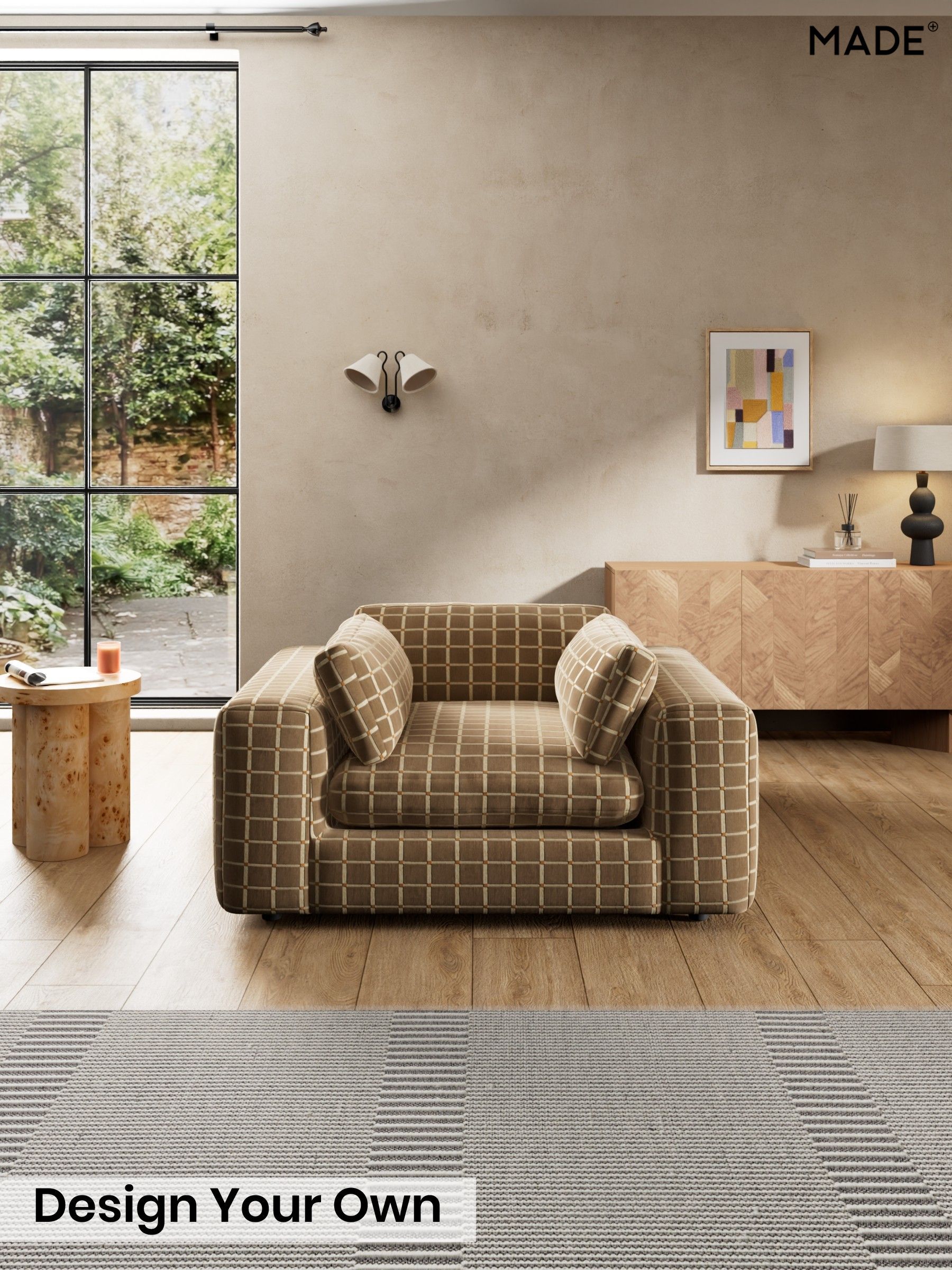 Cale Check/Dark Sand Natural - Alec By Made