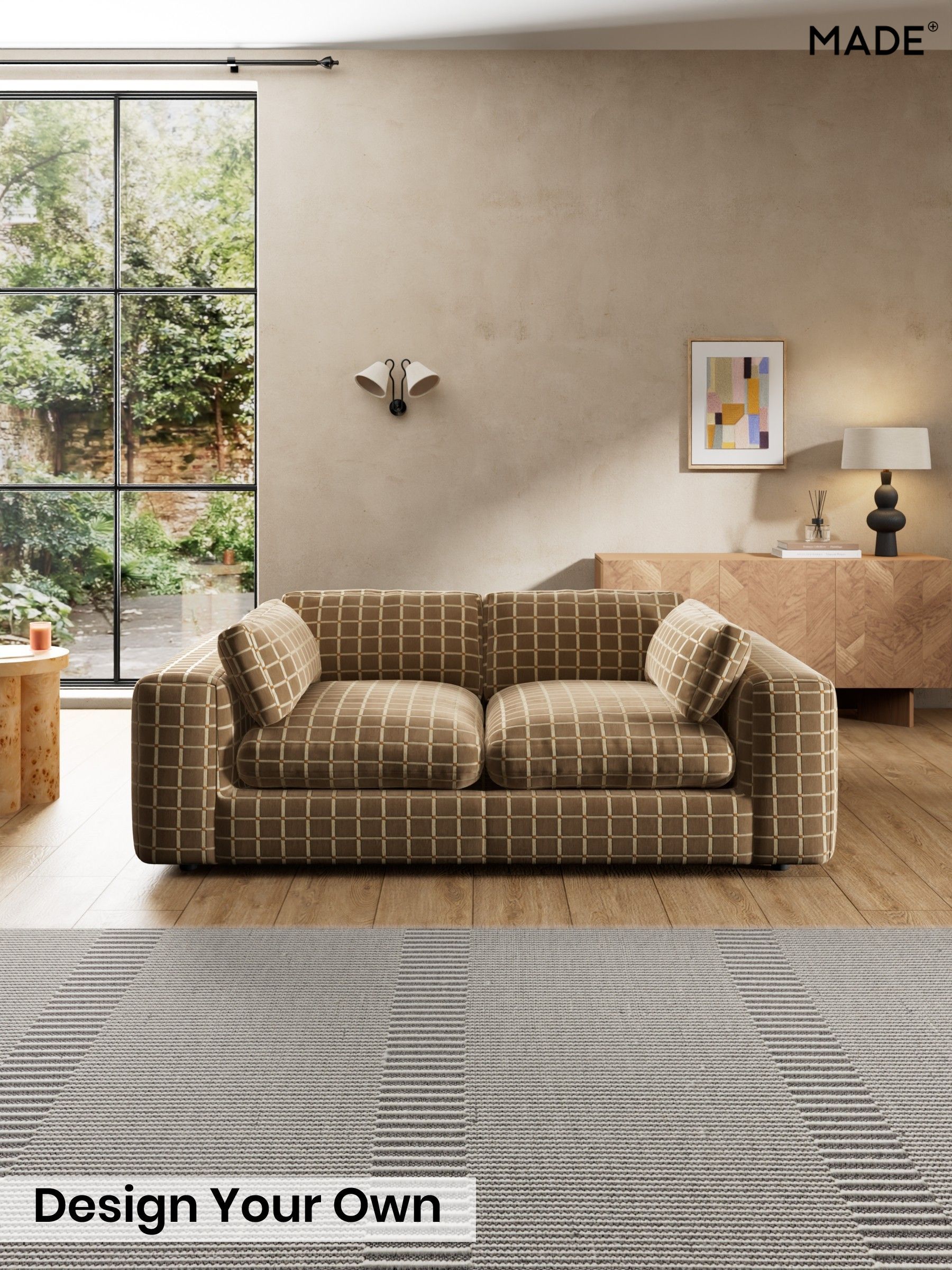 Cale Check/Dark Sand Natural - Alec By Made