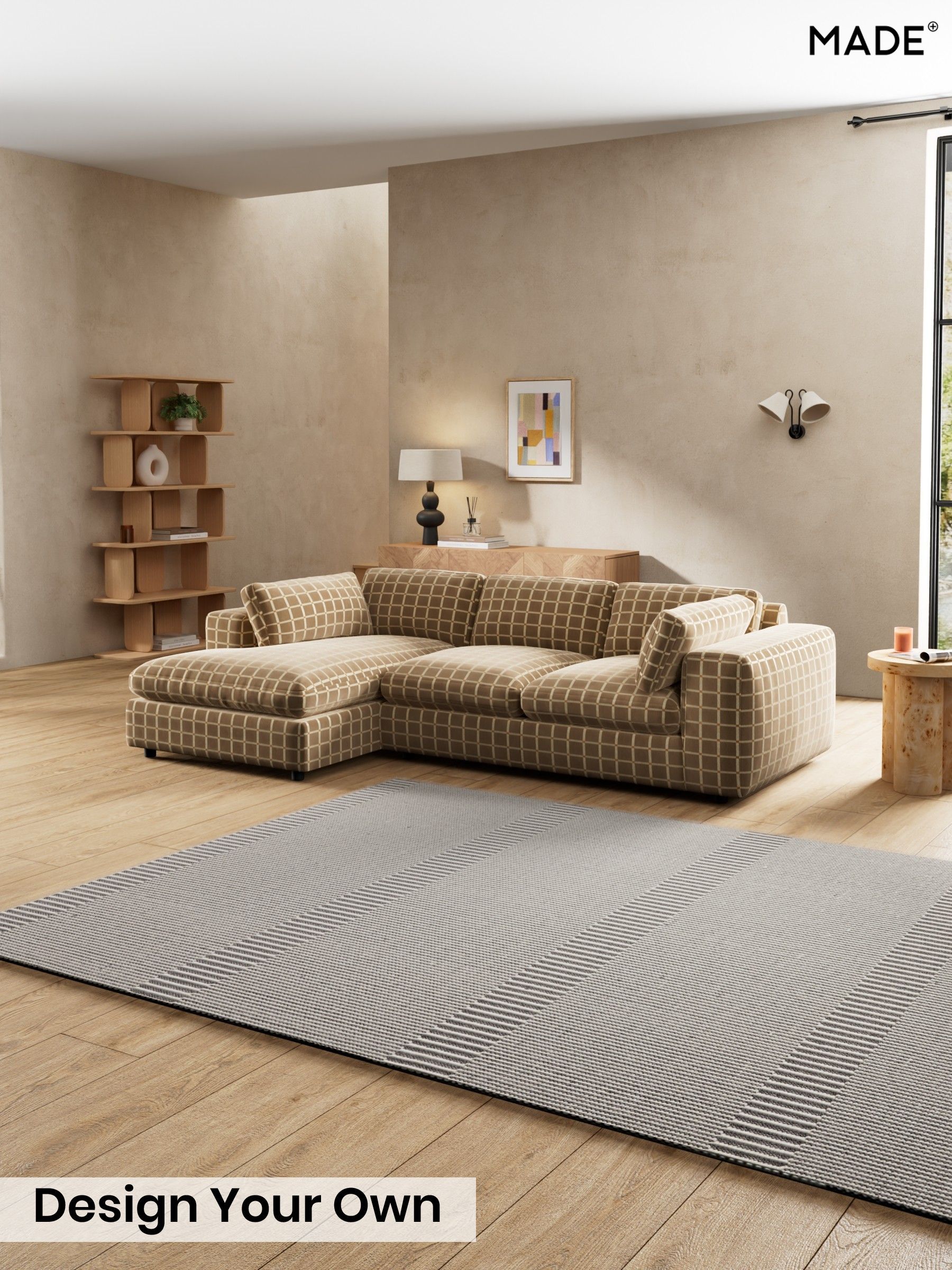 Cale Check/Dark Sand Natural - Alec By Made